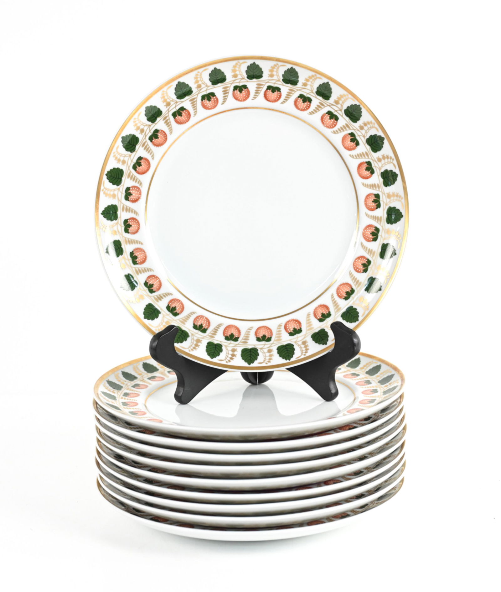 (10) MOTTAHEDEH STRAWBERRY VINE DINNER PLATES (1 of 5)