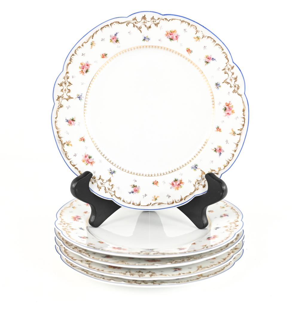 (5) CHARLES MARTIN LIMOGES DESSERT PLATES, C. 1900 (1 of 10)