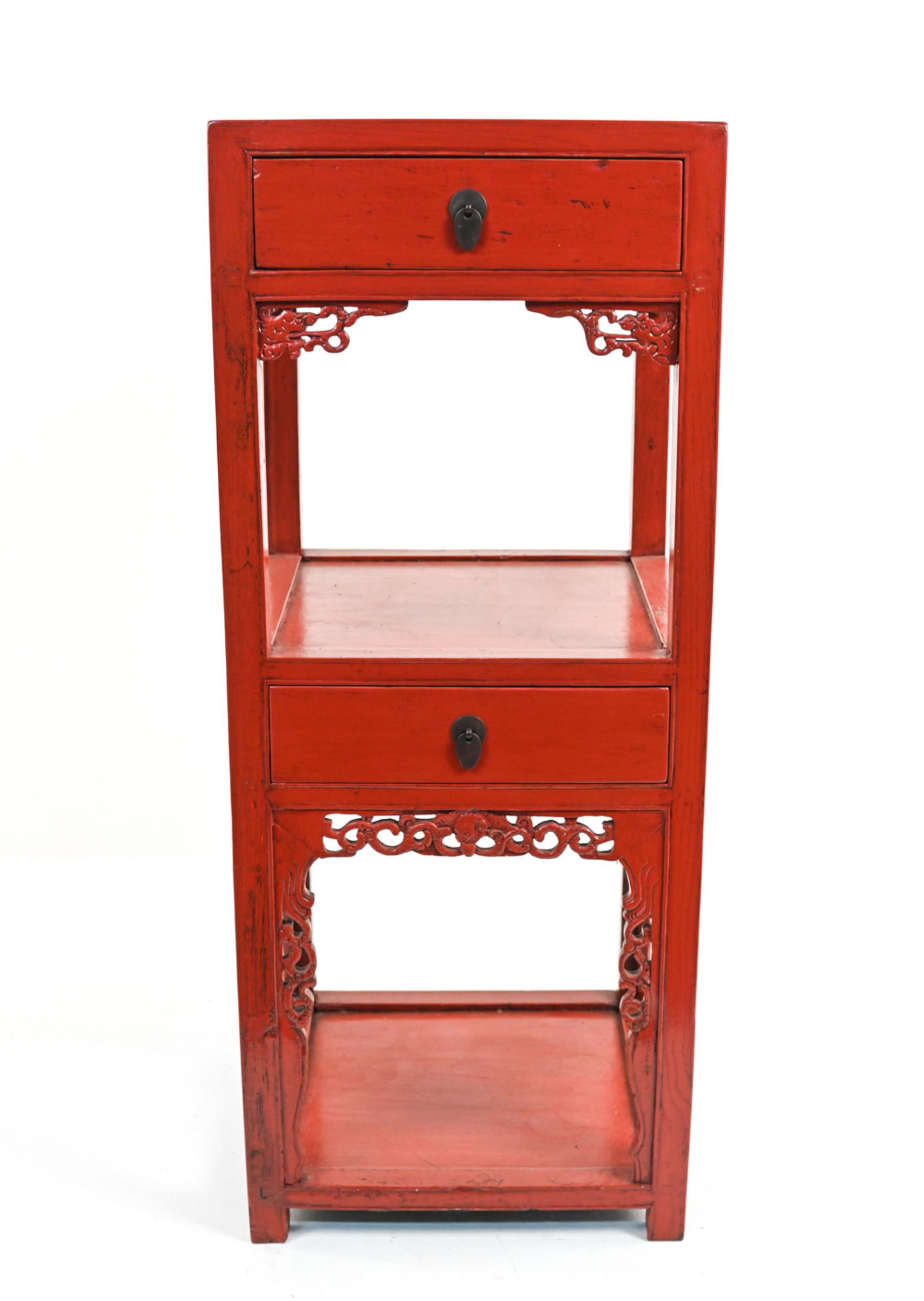 CHINESE RED LACQUERED TIERED STAND (1 of 16)