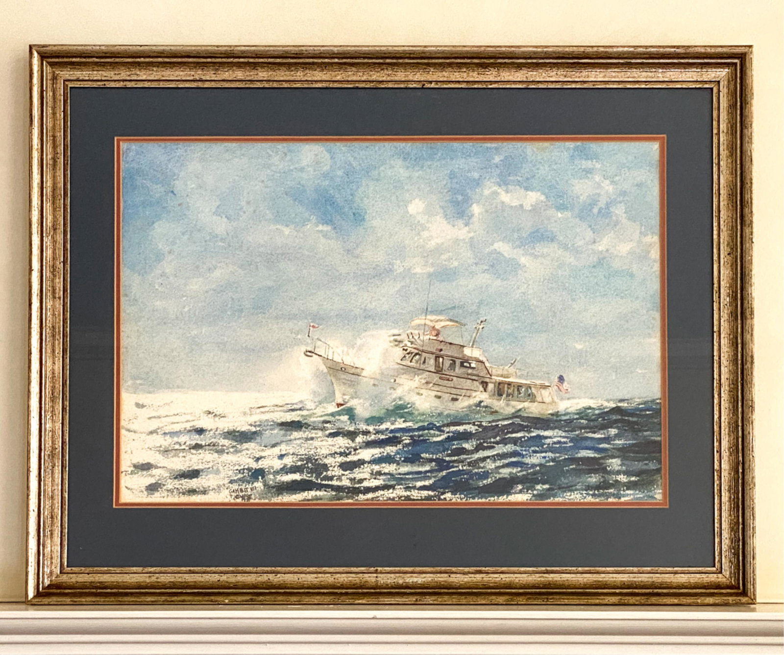 1978 WATERCOLOR OF BOAT (1 of 7)