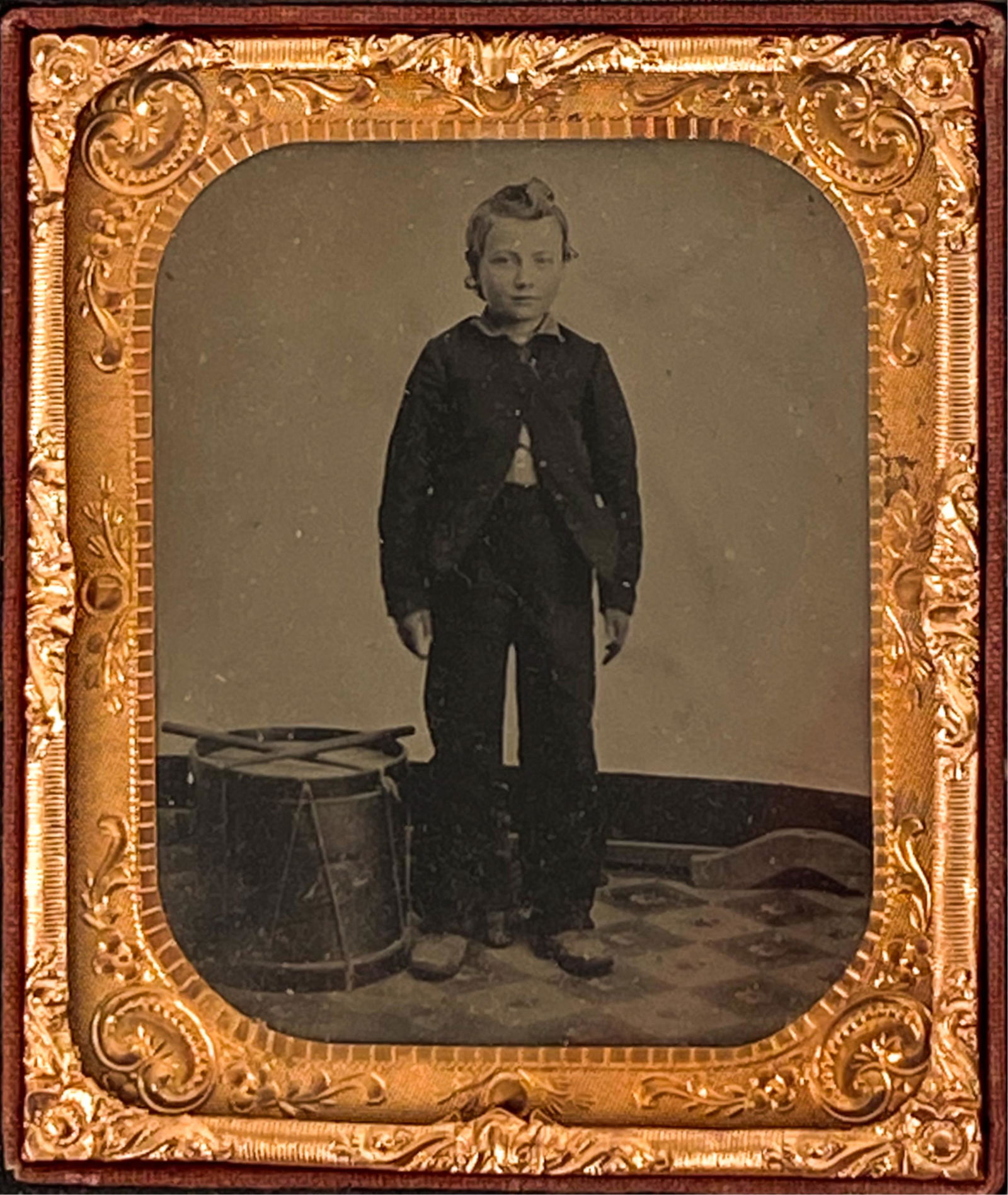 1/6 PLATE TINTYPE CIVIL WAR DRUMMER BOY (1 of 6)