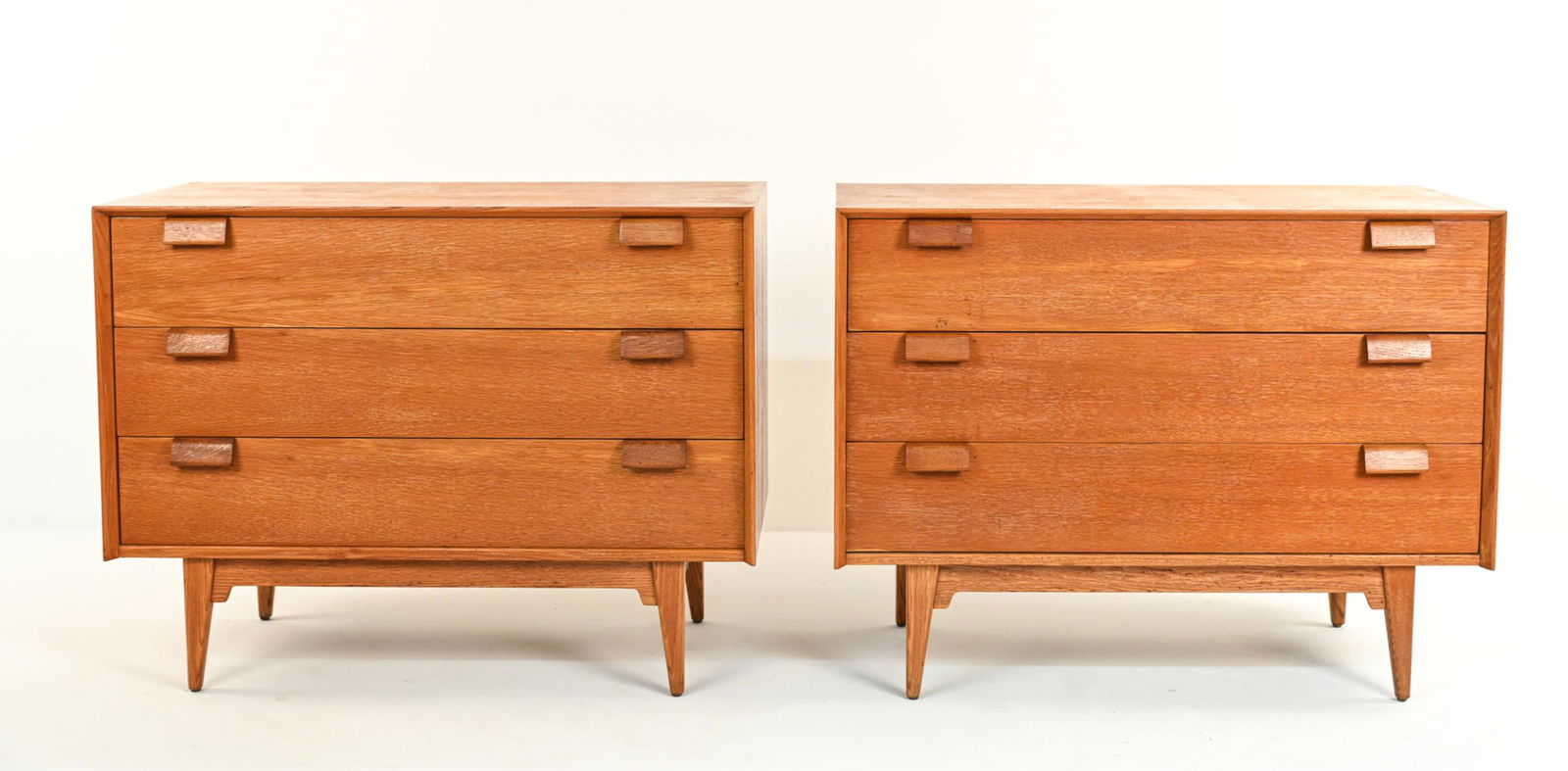 RARE PAIR OF EARLY JENS RISOM OAK CHESTS, C. 1949 (1 of 18)