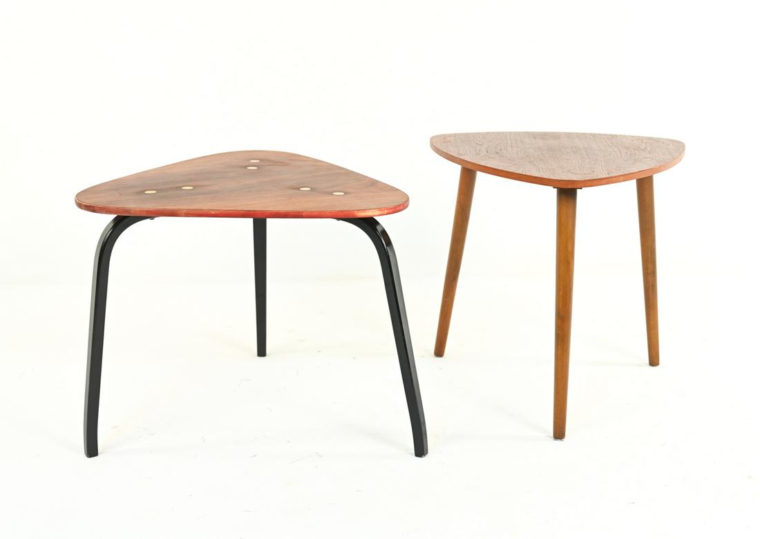 (2) ROSEWOOD GUITAR PICK SIDE TABLES INCL. EKSTROM (1 of 10)