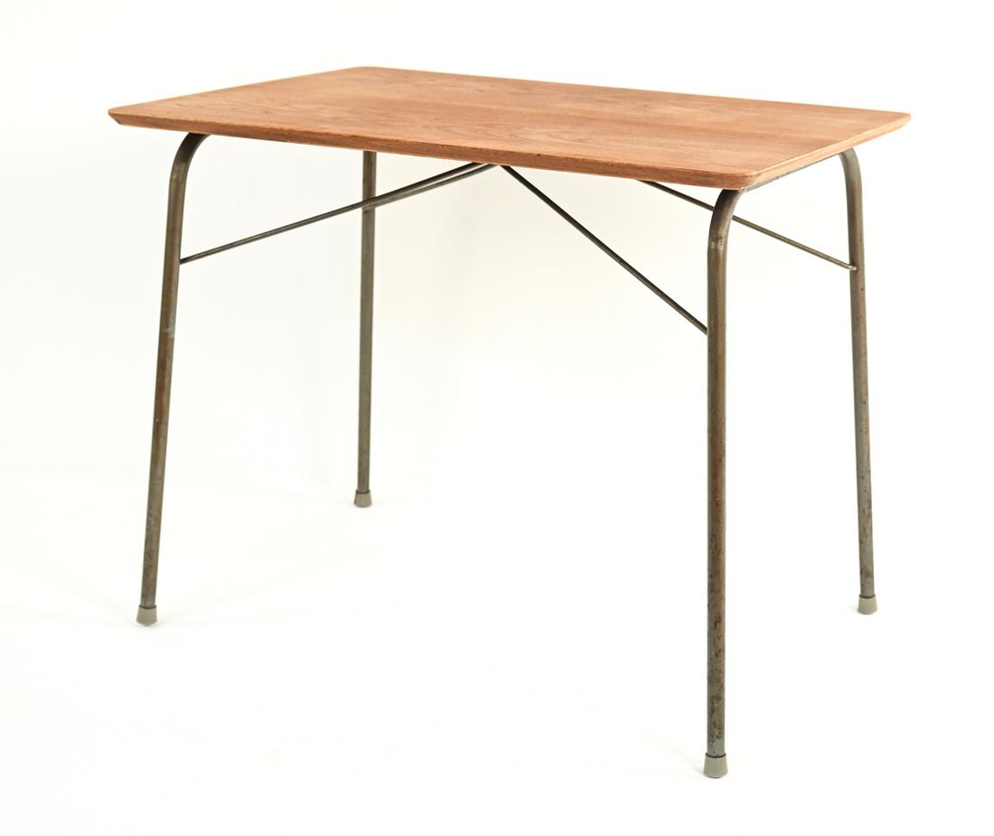 DANISH MID-CENTURY TEAK & METAL FOLDING TABLE (1 of 10)
