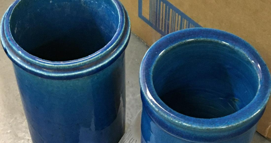 PAIR PETITE NILS KAHLER VASES, DANISH 1970'S (1 of 10)