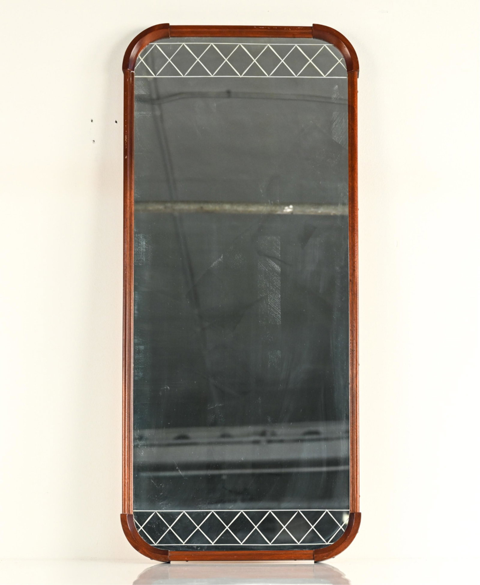 DANISH MID-CENTURY ETCHED WALL MIRROR (1 of 12)