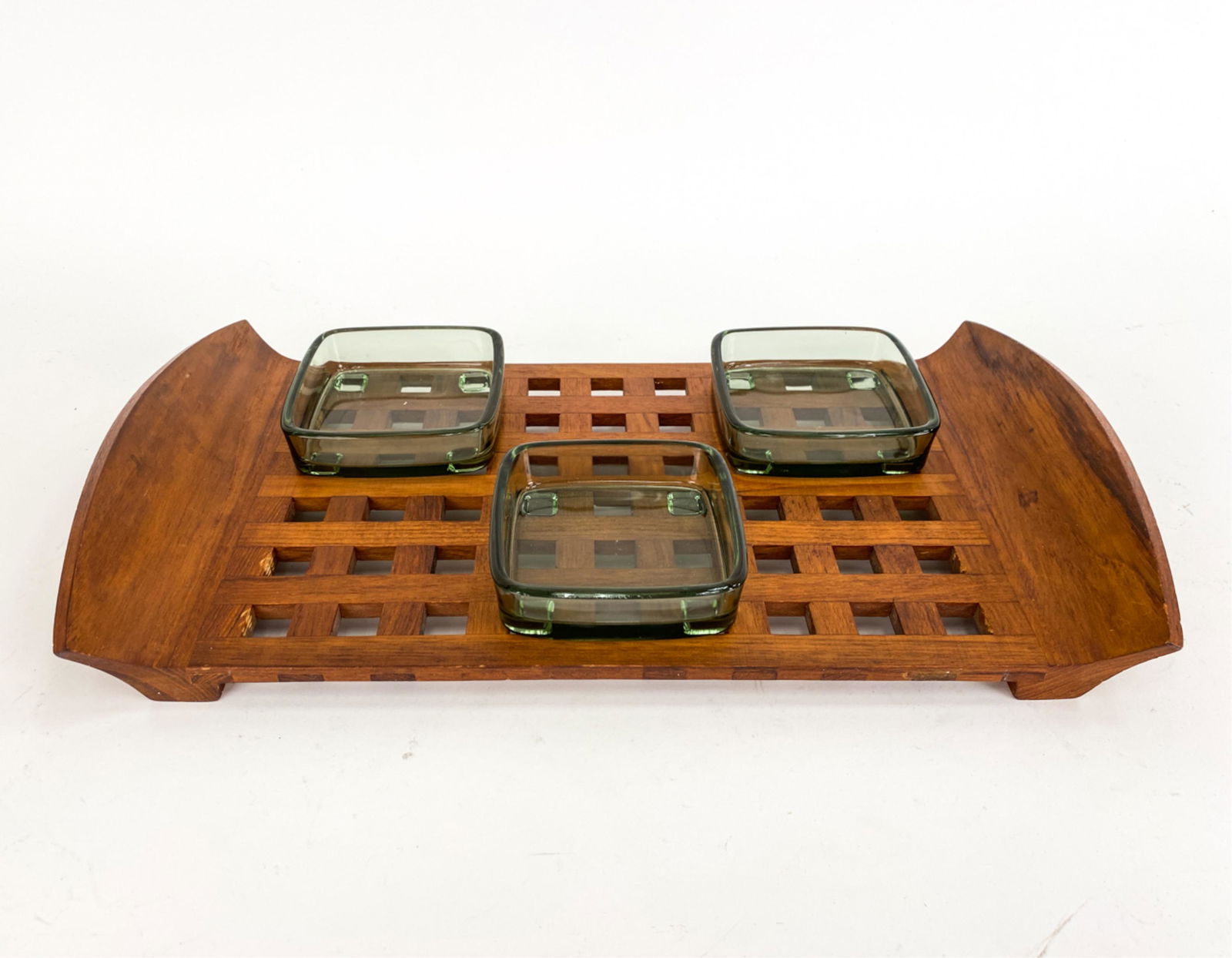 DANSK DESIGNS TEAK LATTICEWORK TRAY (1 of 9)