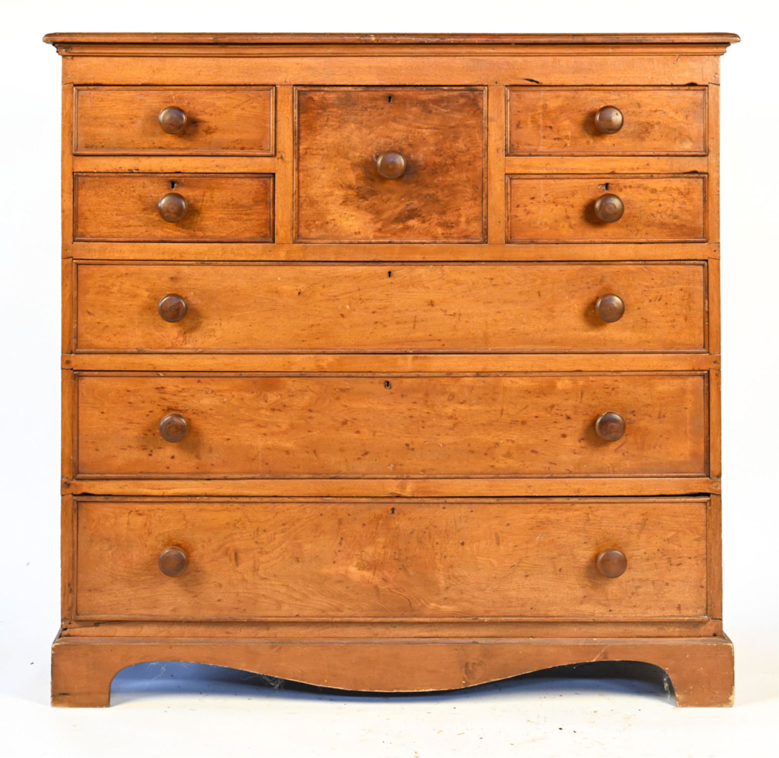 19TH C. TALL CHEST OF DRAWERS (1 of 14)