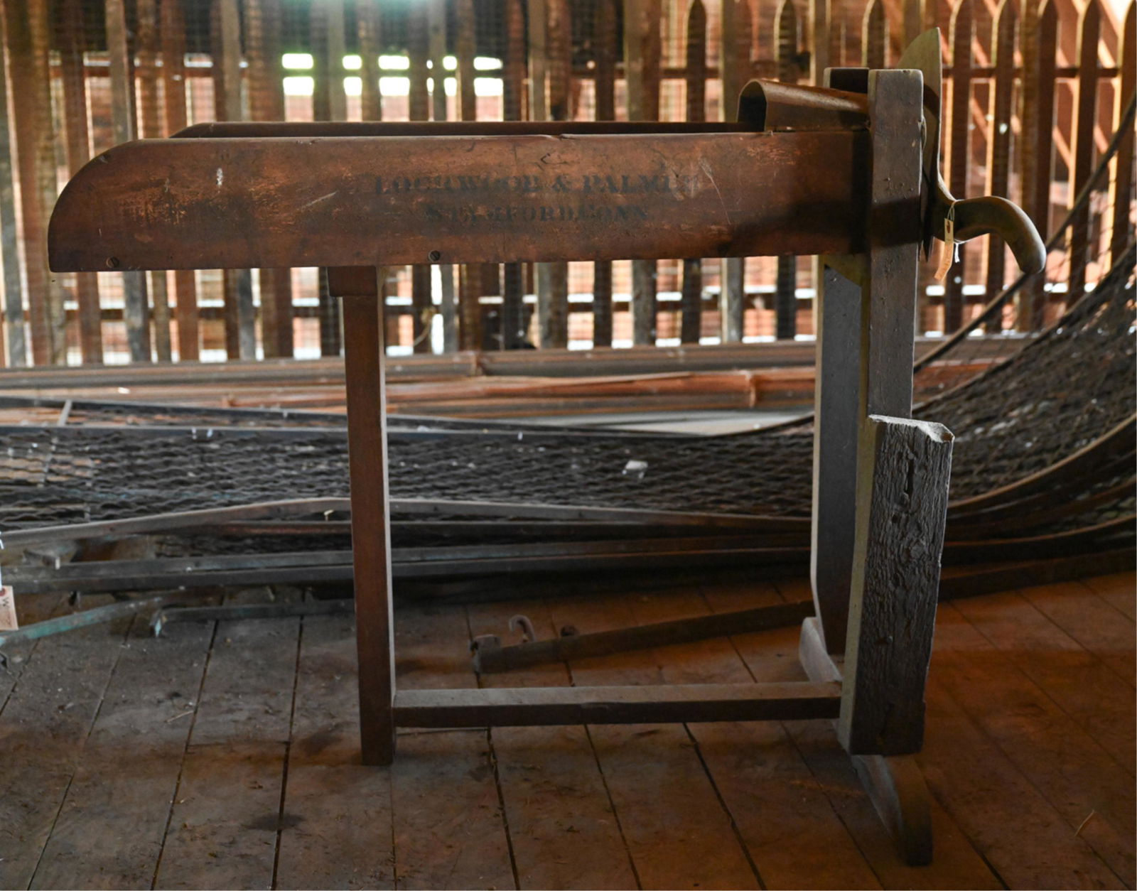 ANTIQUE TOBACCO TROUGH AND CUTTER (1 of 15)