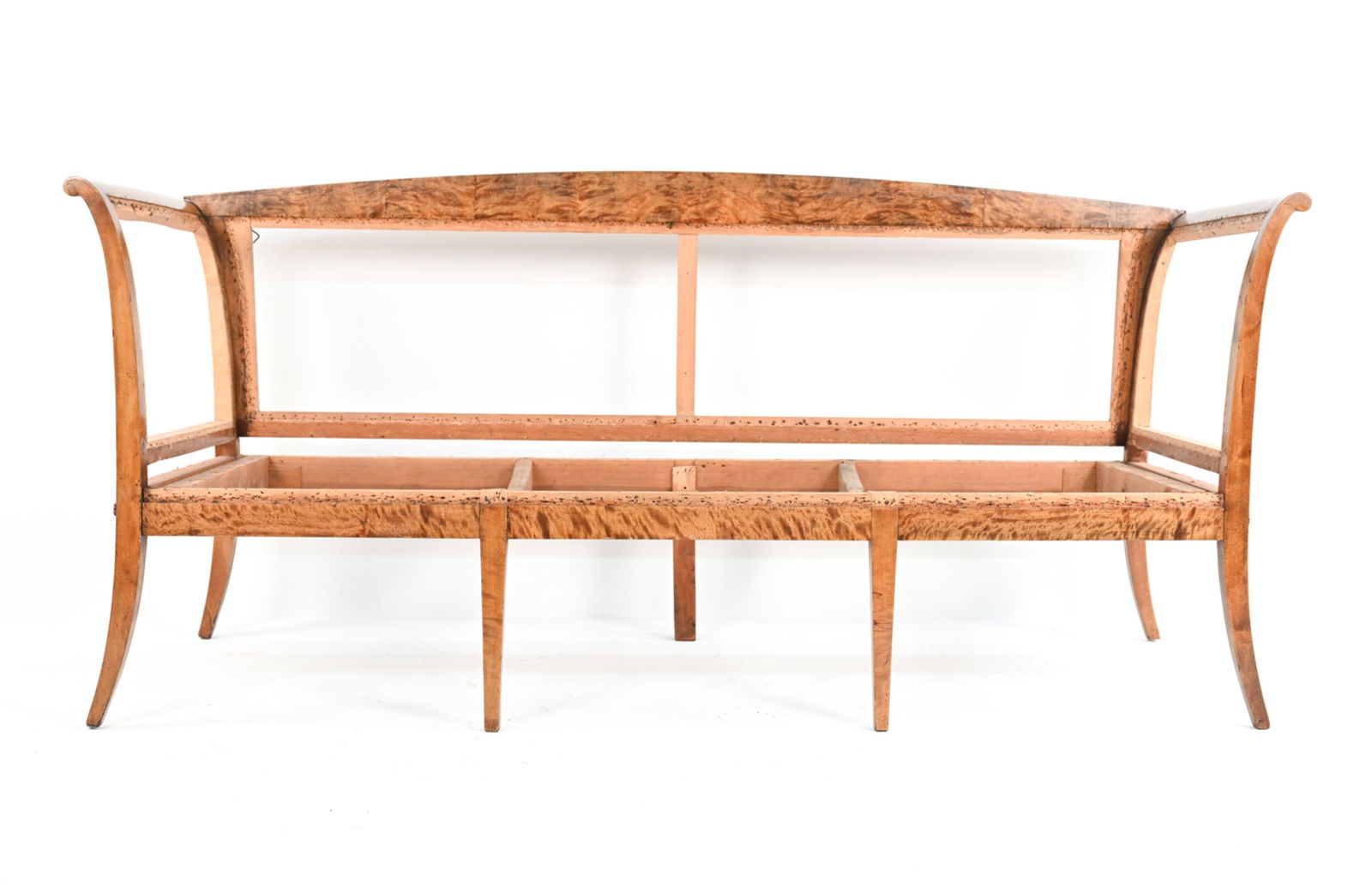 ANTIQUE REGENCY STYLE BURLWOOD SOFA FRAME (1 of 17)