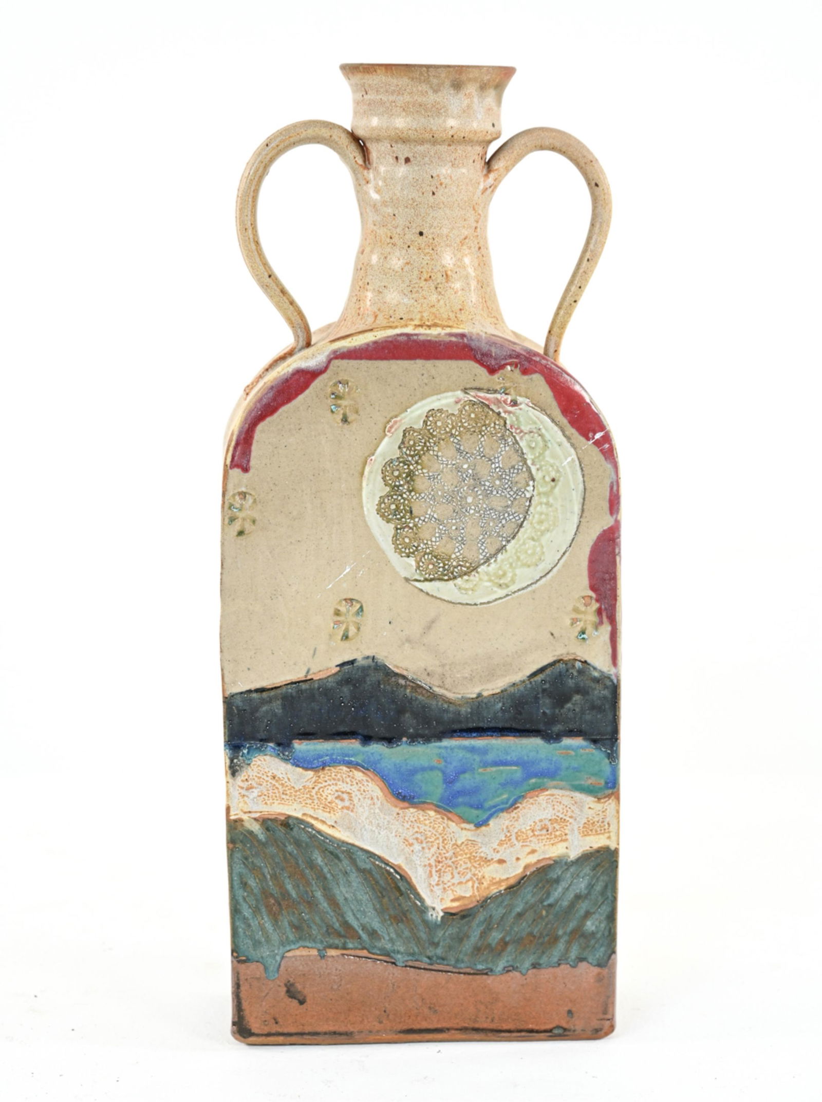 1987 BENNINGTON-STYLE STUDIO POTTERY FLOOR VASE (1 of 16)