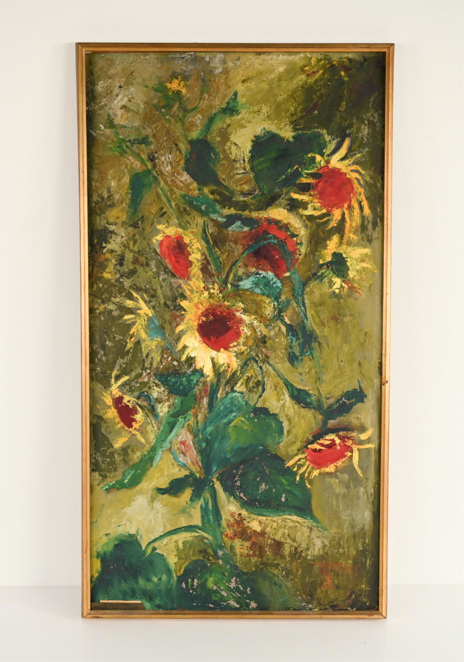 MARJORIE P. WALKER, NY (1907-2005) O/B SUNFLOWERS (1 of 11)