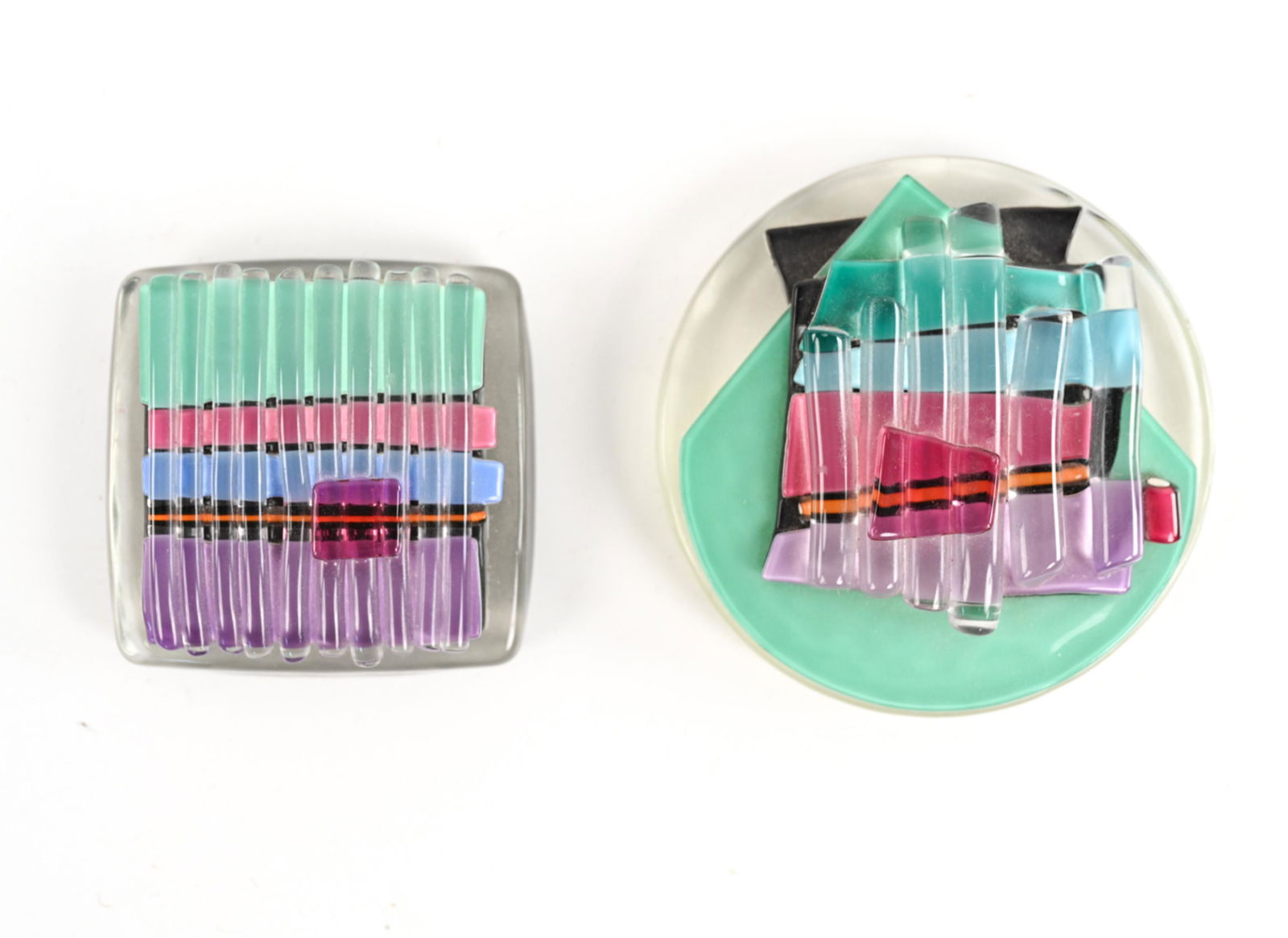 (2) DAVID GARCIA POSTMODERN ART GLASS PAPERWEIGHTS (1 of 7)