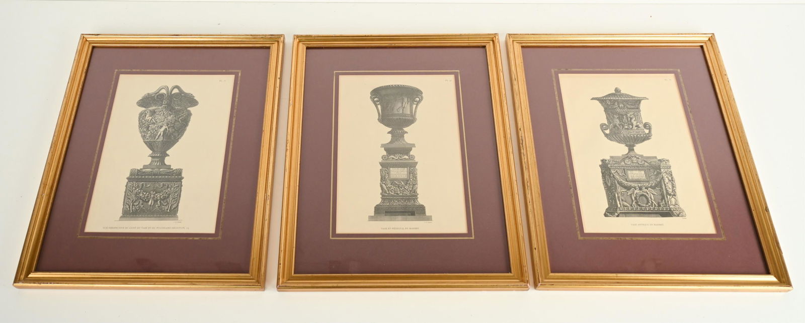 (3) VINTAGE AFTER PIRANESI URN PRINTS (1 of 9)