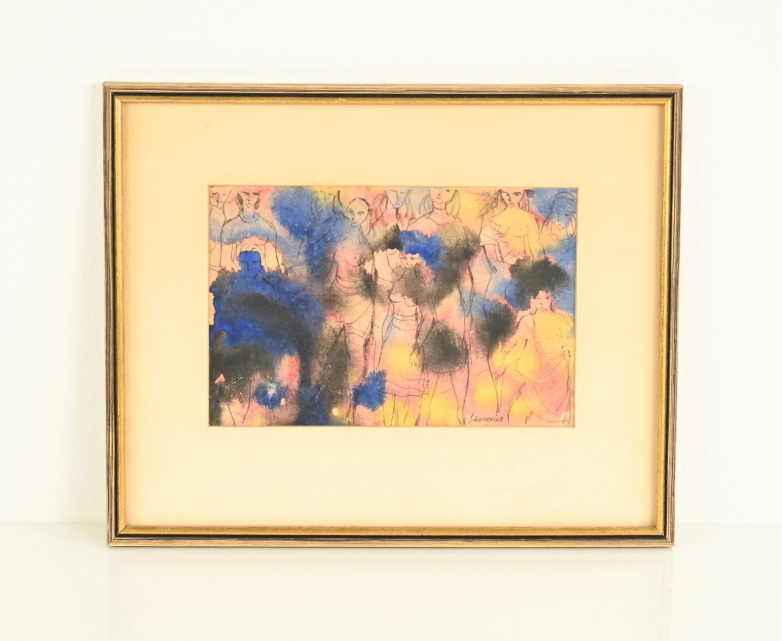 20TH CENTURY PEN & INK WASH DRAWING, SIGNED (1 of 8)