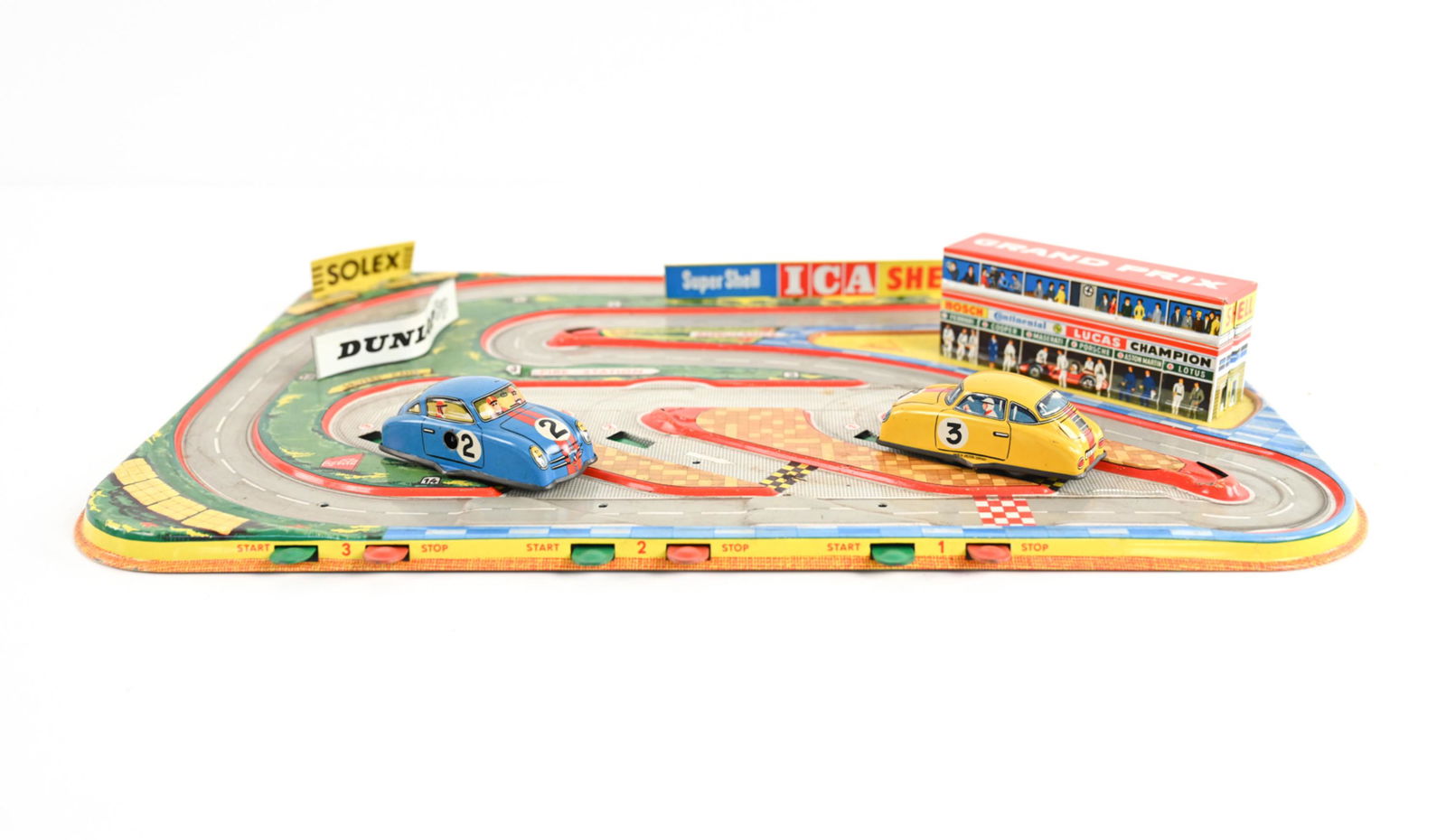 VINTAGE TECHNOFIX TIN LITHO TOY CARS & TRACK (1 of 13)