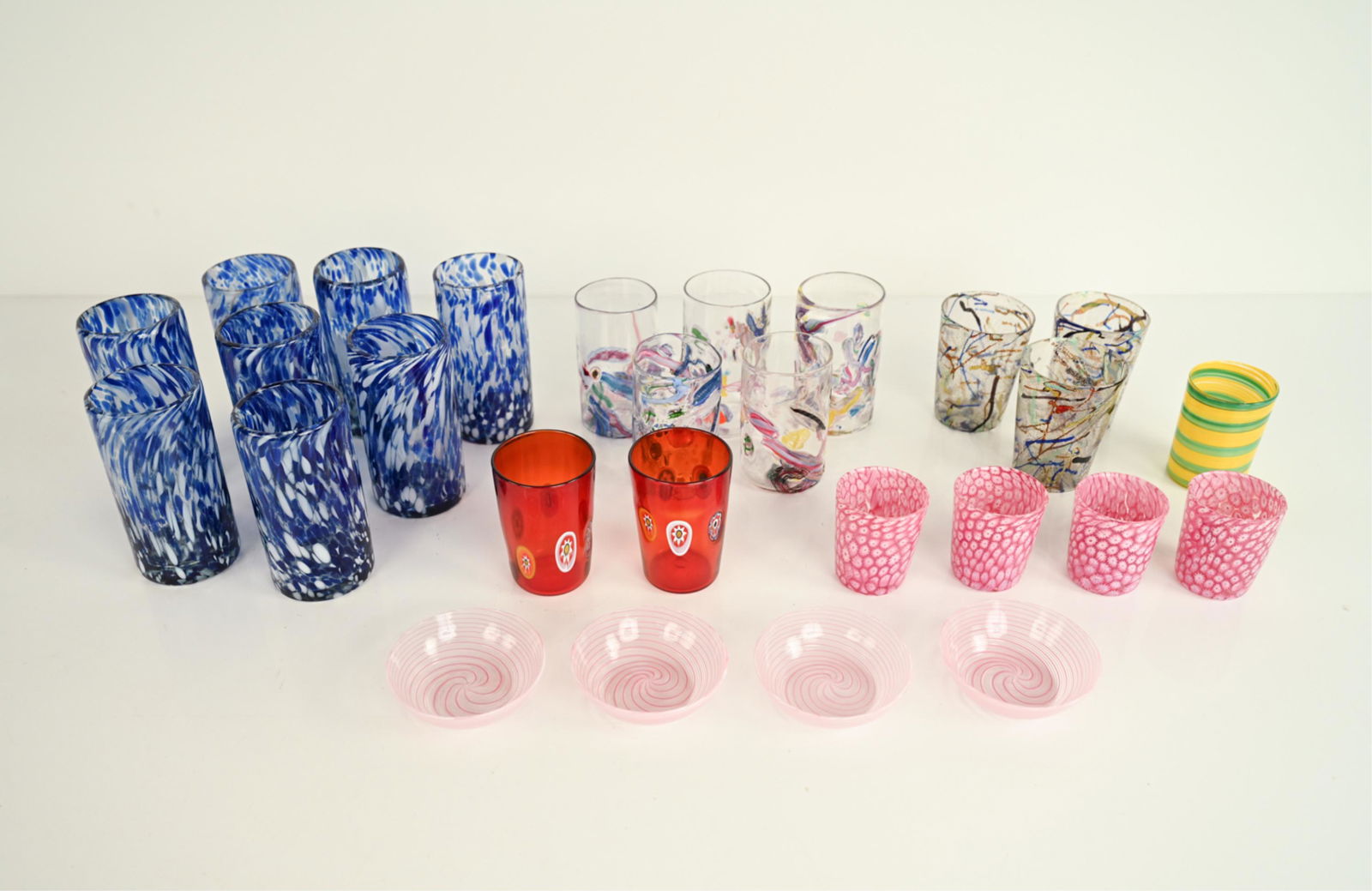 LARGE GROUPING OF STUDIO GLASS TABLEWARE (1 of 15)