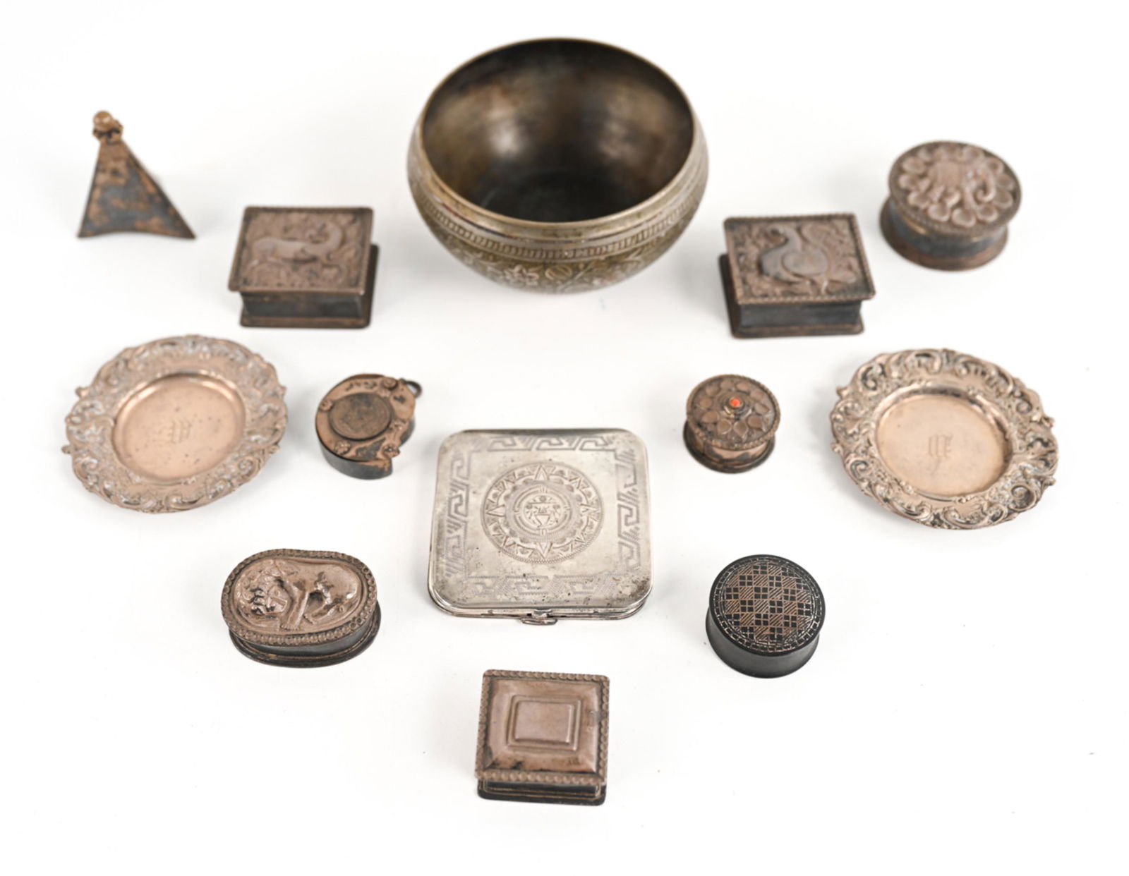 GROUPING OF METAL OBJETS DE VIRTU INCL. STERLING (1 of 18)