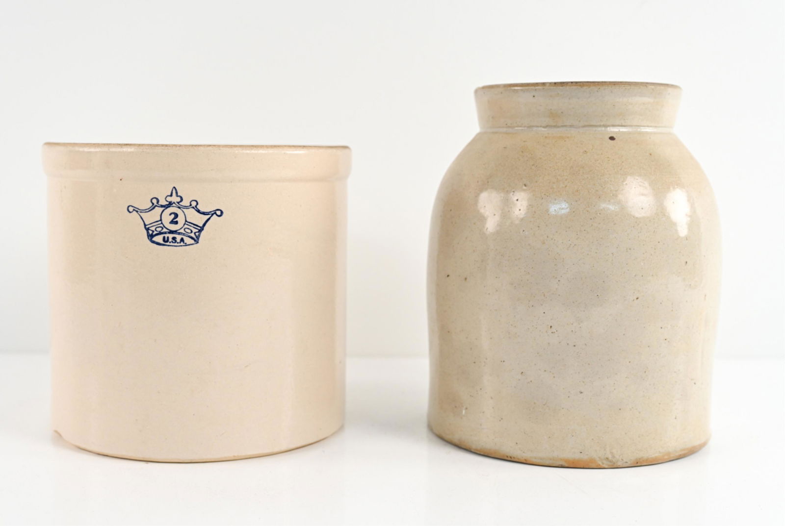 (2) STONEWARE CROCKS (1 of 10)