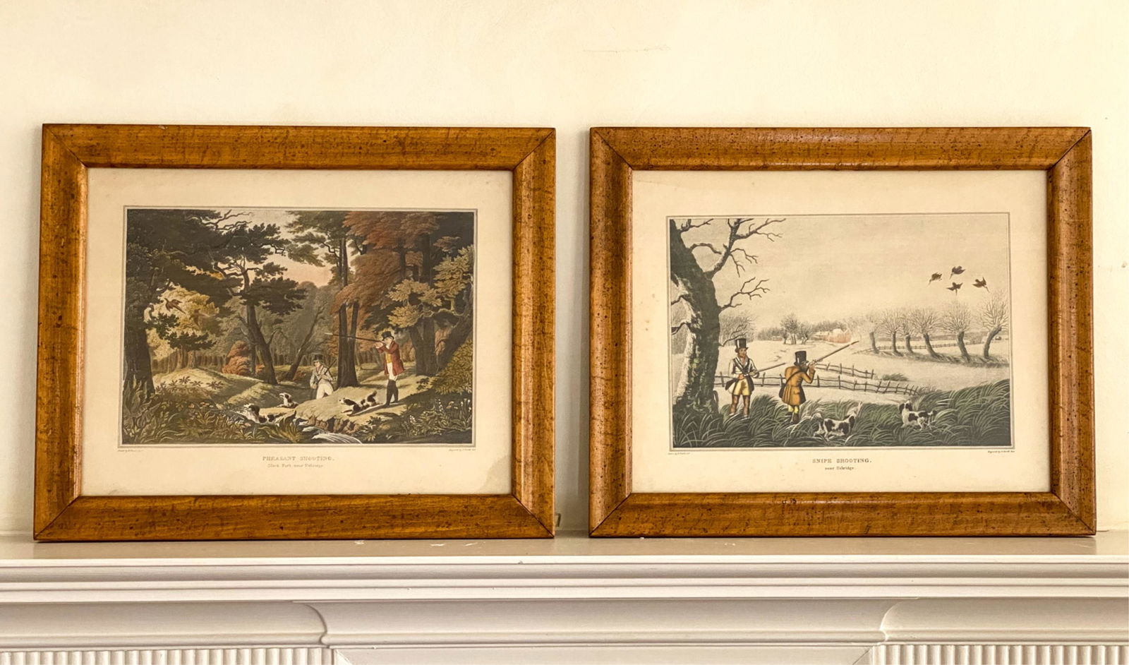 PAIR OF R. HAVELL HUNT SCENE ENGRAVINGS (1 of 13)