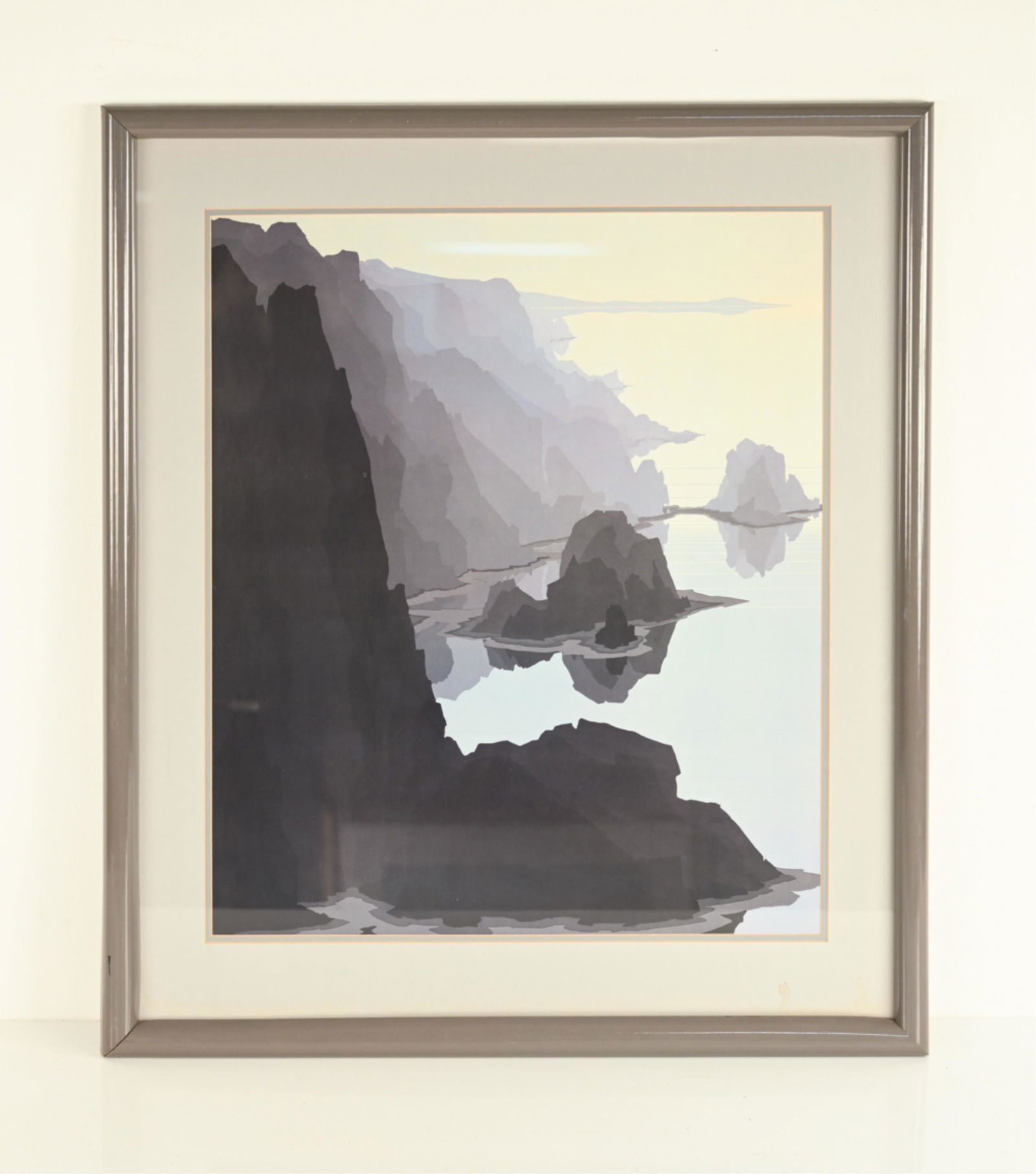 C. 1970'S OFFSET LITHOGRAPH, COASTAL LANDSCAPE (1 of 7)
