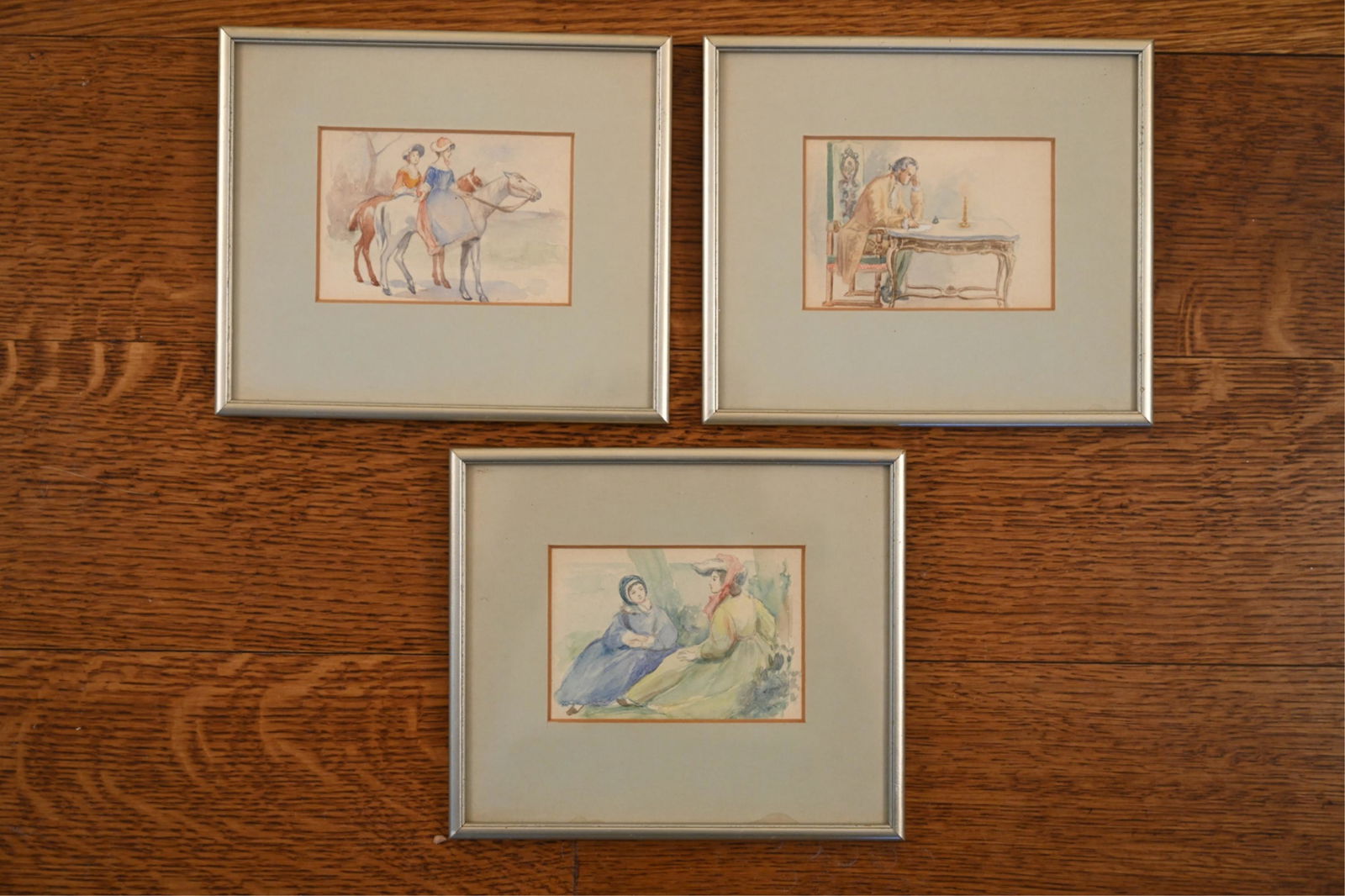 (3) 19TH C. WATERCOLOR ILLUSTRATIONS, SIR W. SCOTT (1 of 8)