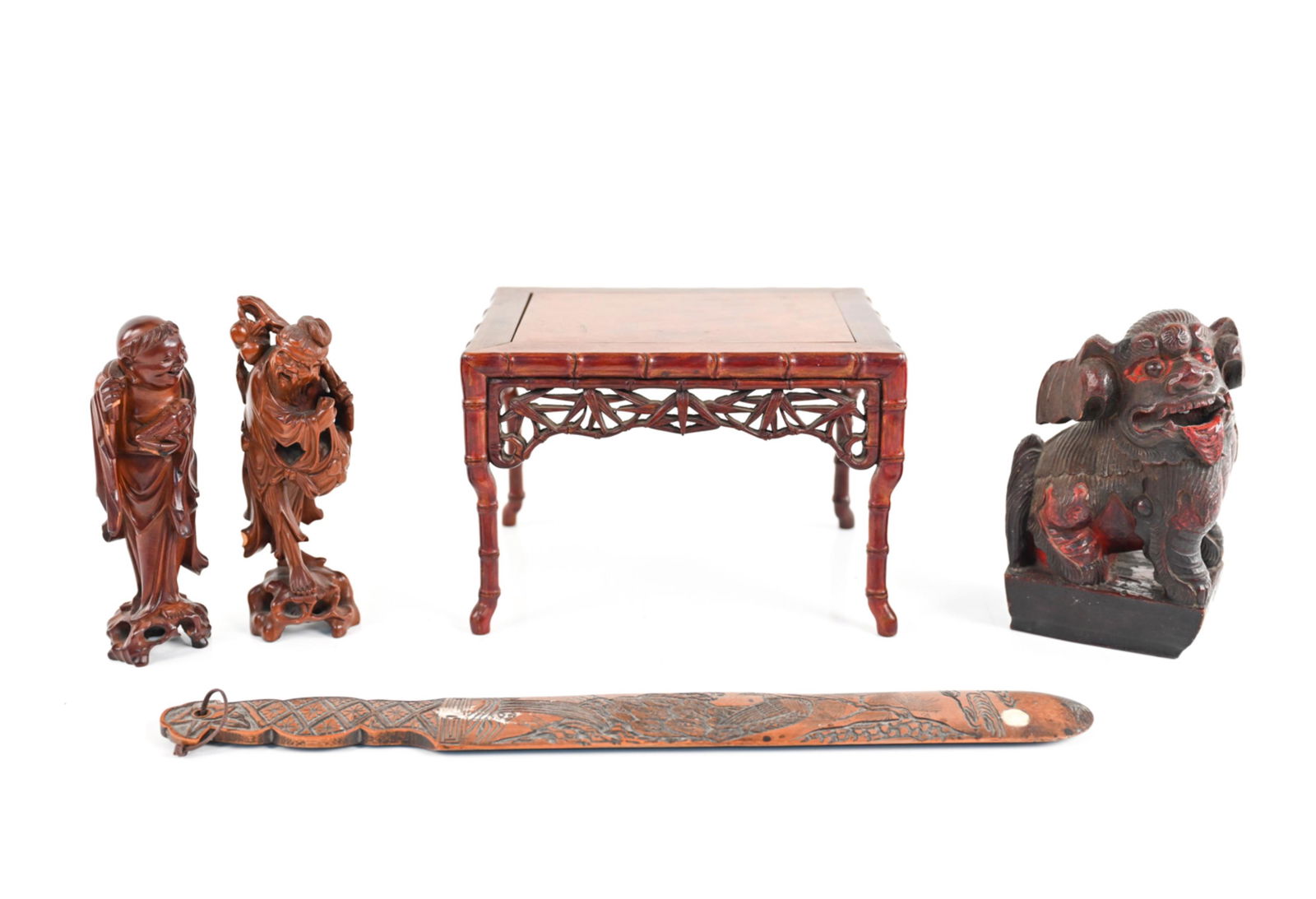 GROUPING OF EAST ASIAN CARVED WOOD OBJETS D'ART (1 of 13)
