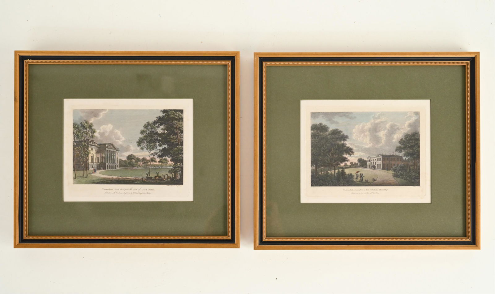 (2) ANTIQUE W. WATTS ENGLISH MANOR ENGRAVINGS (1 of 6)