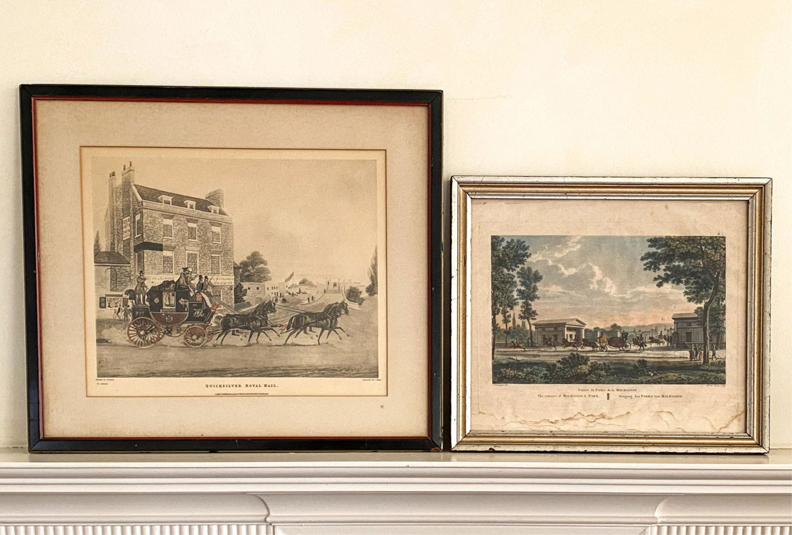 (2) ANTIQUE ENGRAVINGS HORSE-DRAWN CARRIAGES (1 of 12)