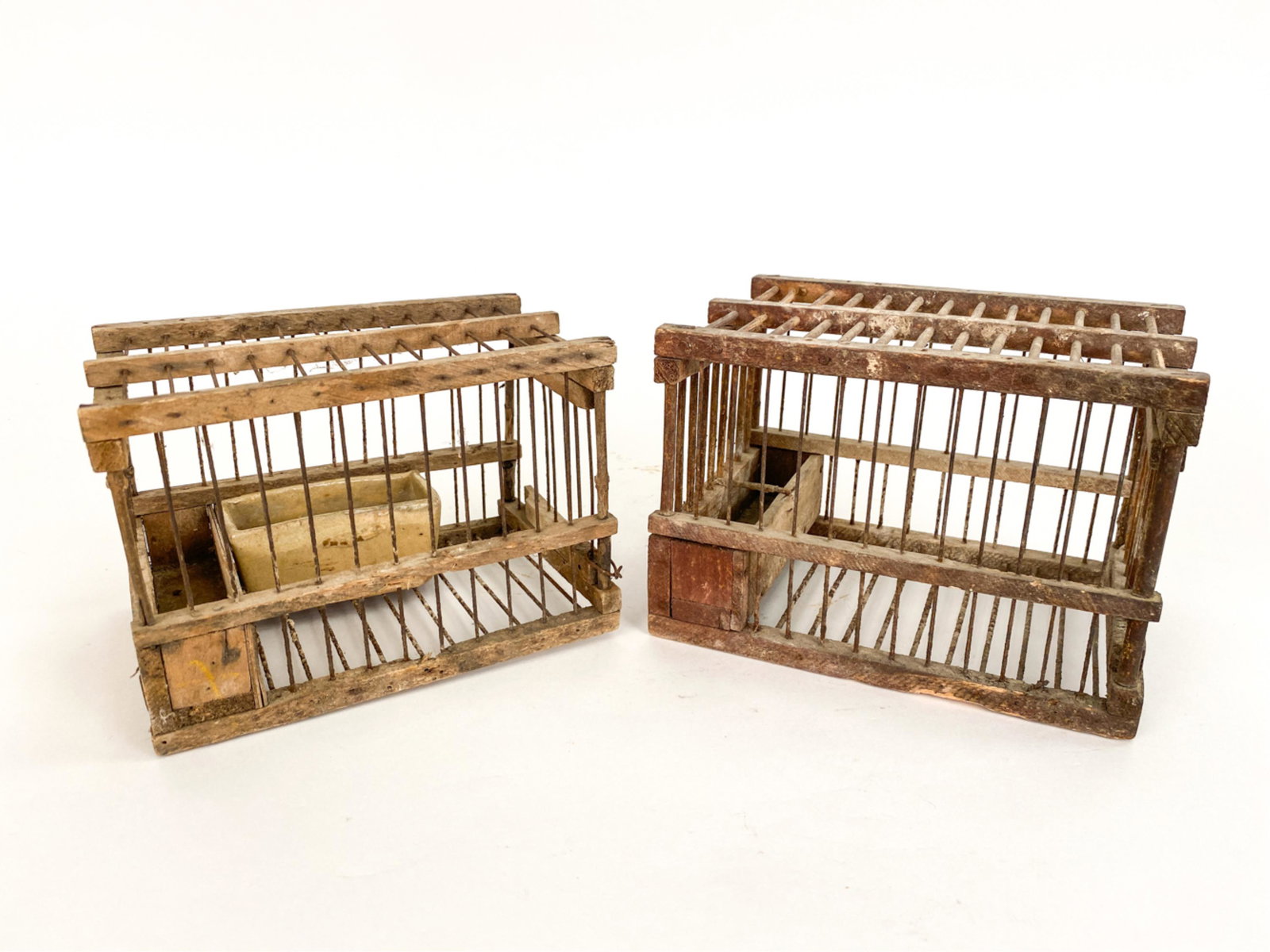 FRENCH ANTIQUE ART POPULAIRE TRANSPORT BIRD CAGE (1 of 12)