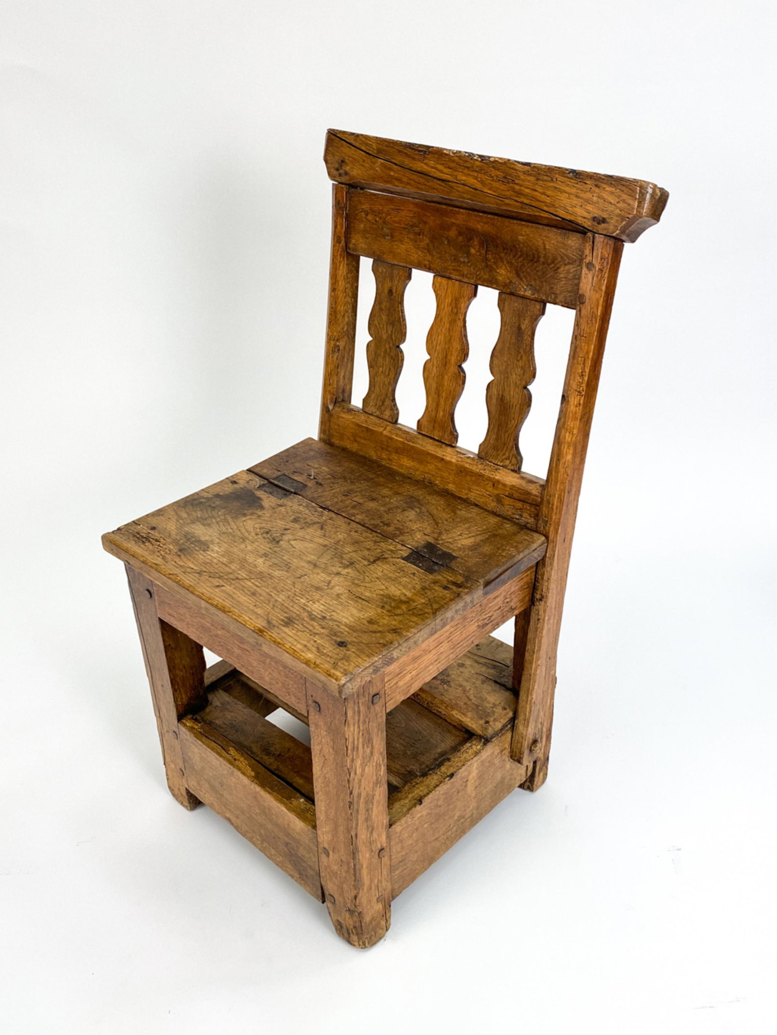 18TH C. FRENCH RUSTIC SALT & PRAYING CHAIR (1 of 13)