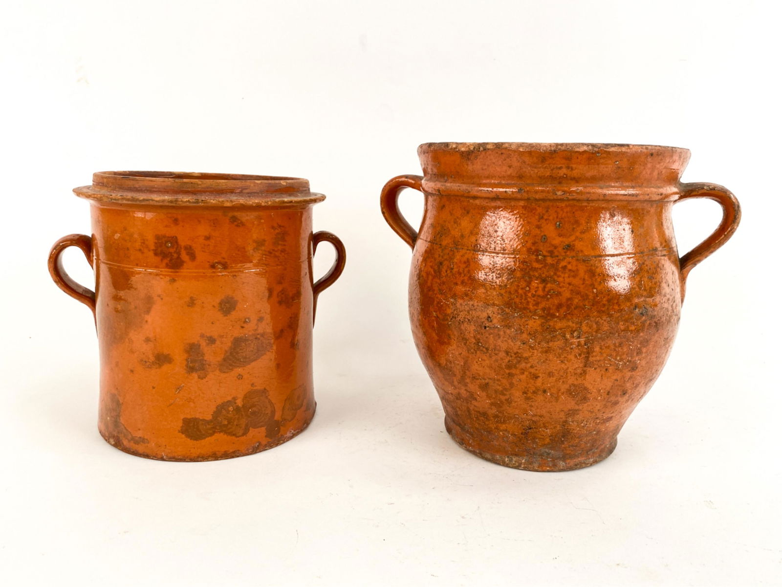 (2) 18TH C. FRENCH ANTIQUE POTTERY CONFIT POTS (1 of 17)