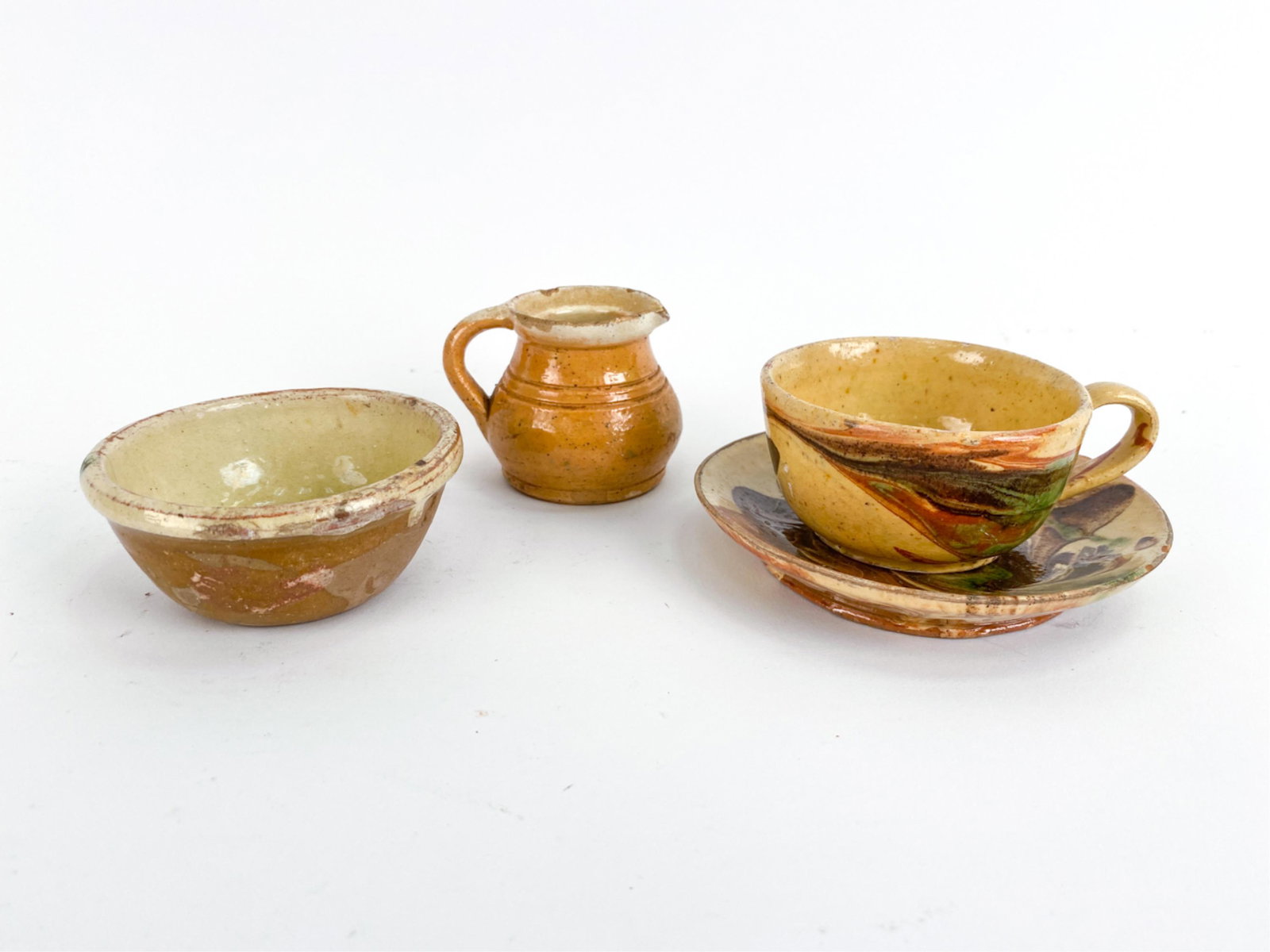 GROUPING OF FRENCH 19TH C. PETITE POTTERY (1 of 17)