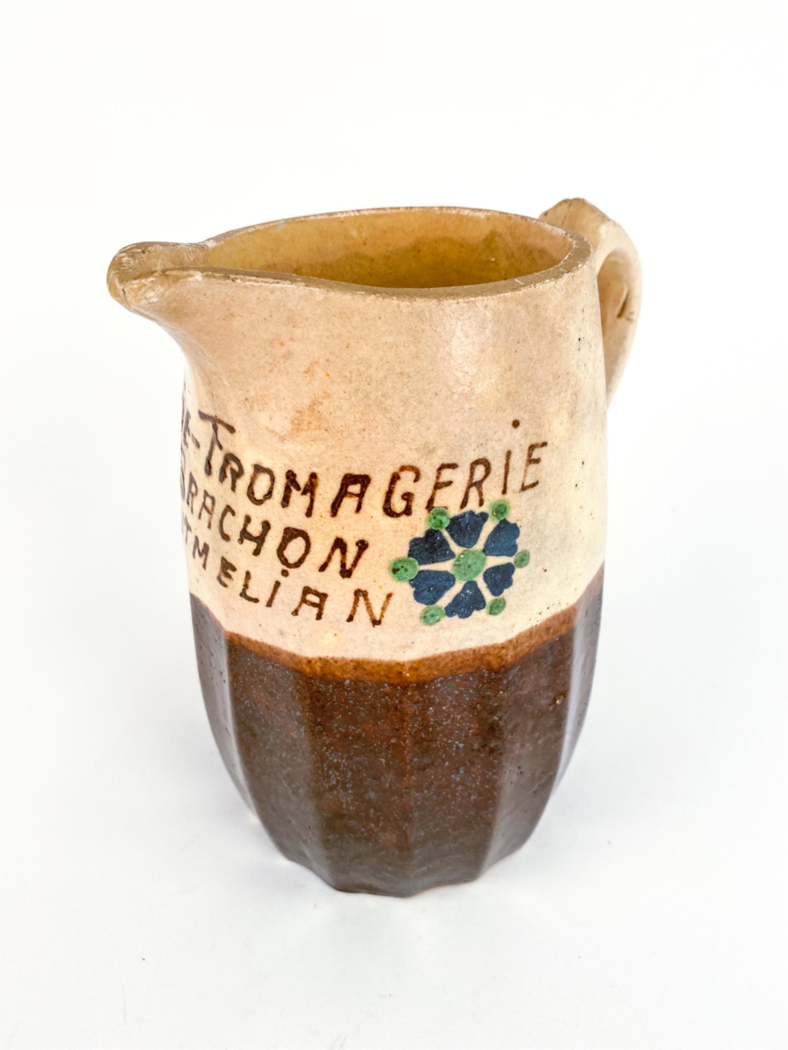 FRENCH ANTIQUE 19TH C. ADVERTISING PITCHER (1 of 10)