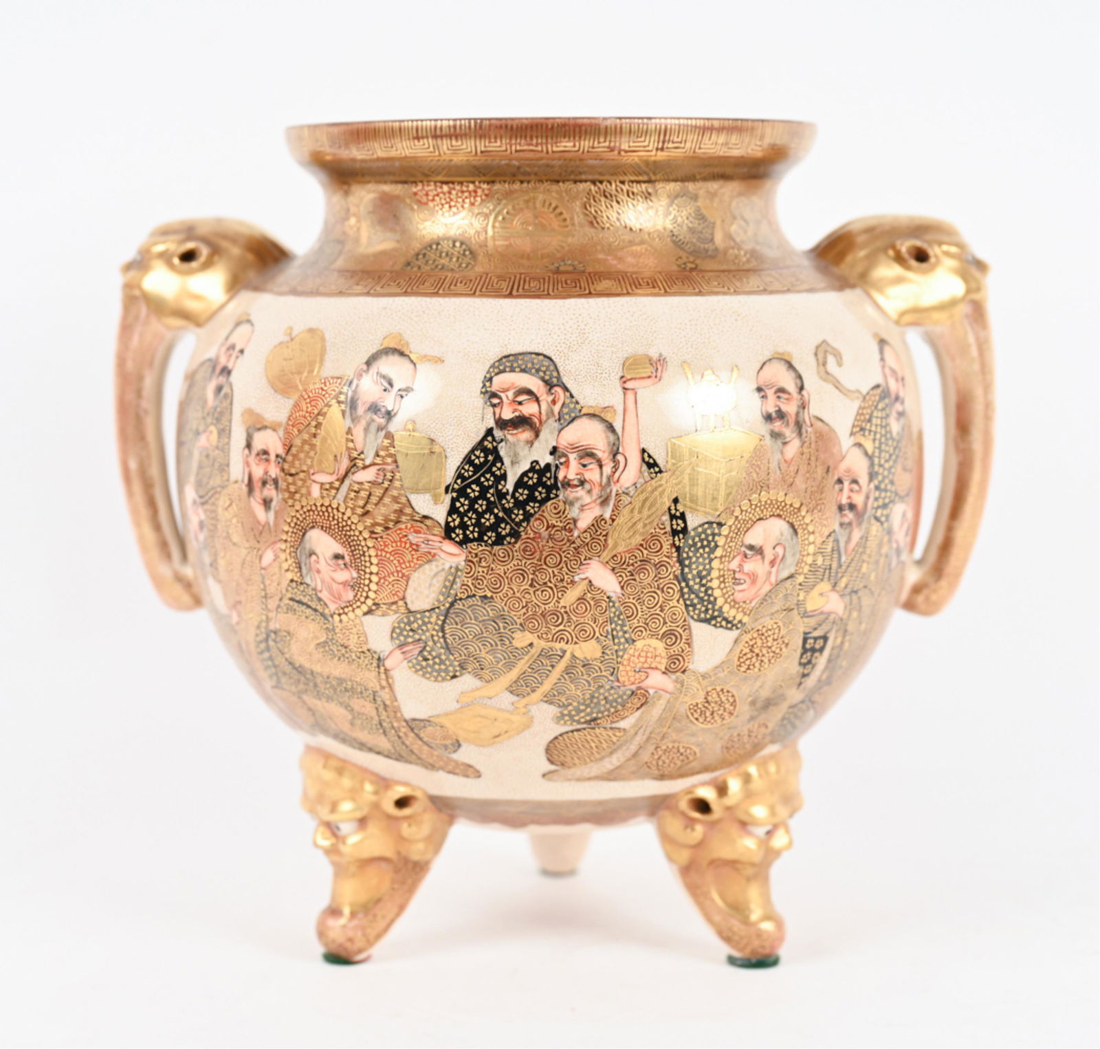 JAPANESE SATSUMA PORCELAIN URN VASE (1 of 19)