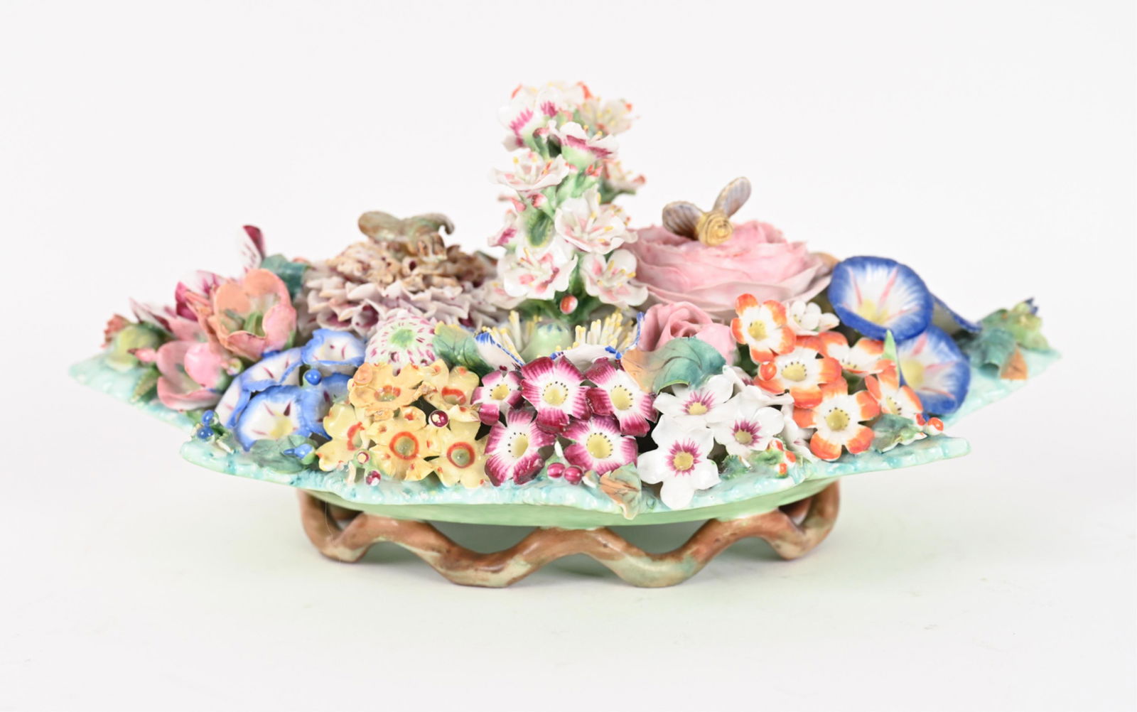 19TH C. ATTR. MEISSEN PORCELAIN FLOWER INKWELL (1 of 17)
