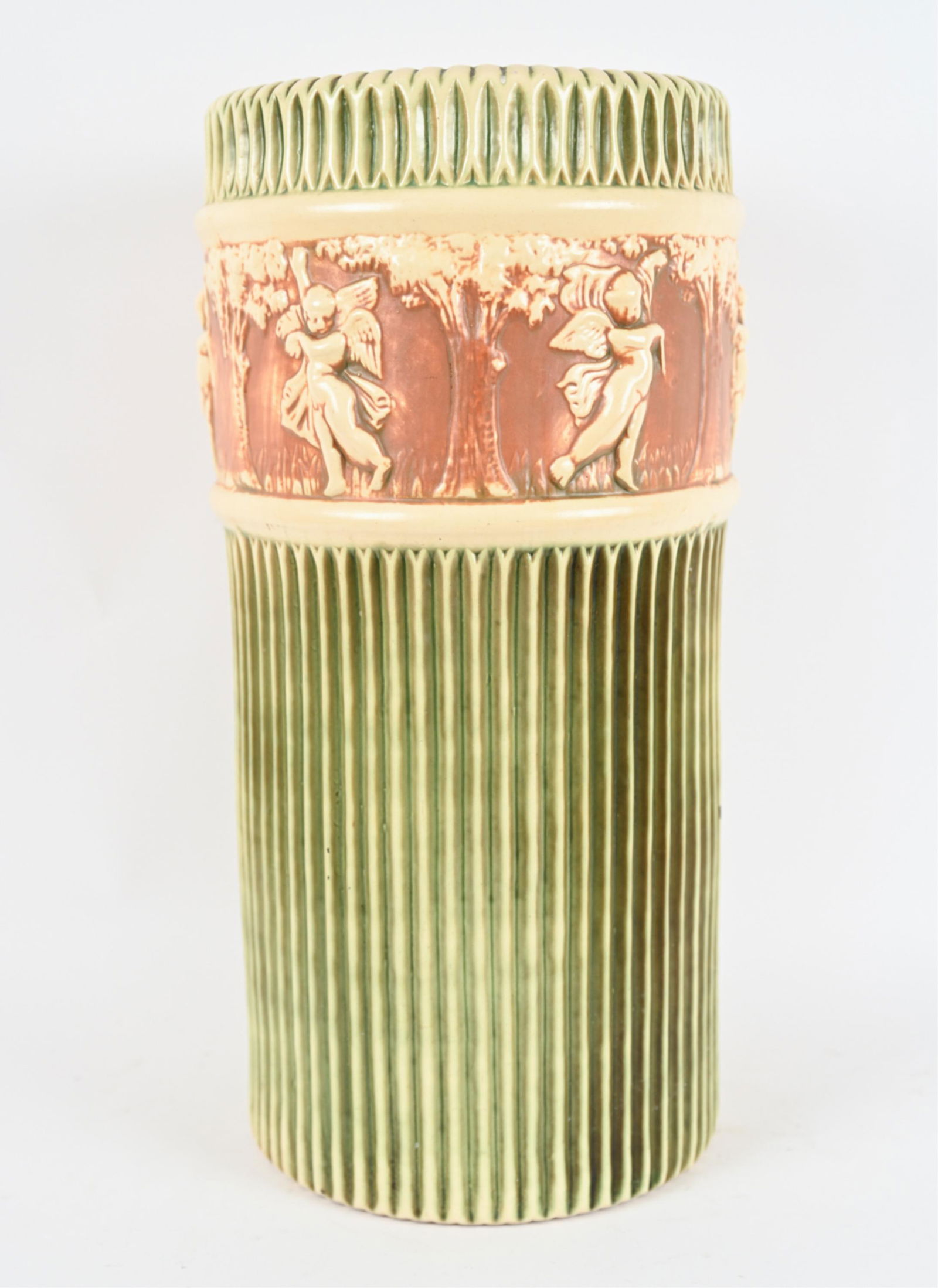 C. 1919 ROSEVILLE DONATELLO CERAMIC UMBRELLA STAND (1 of 13)