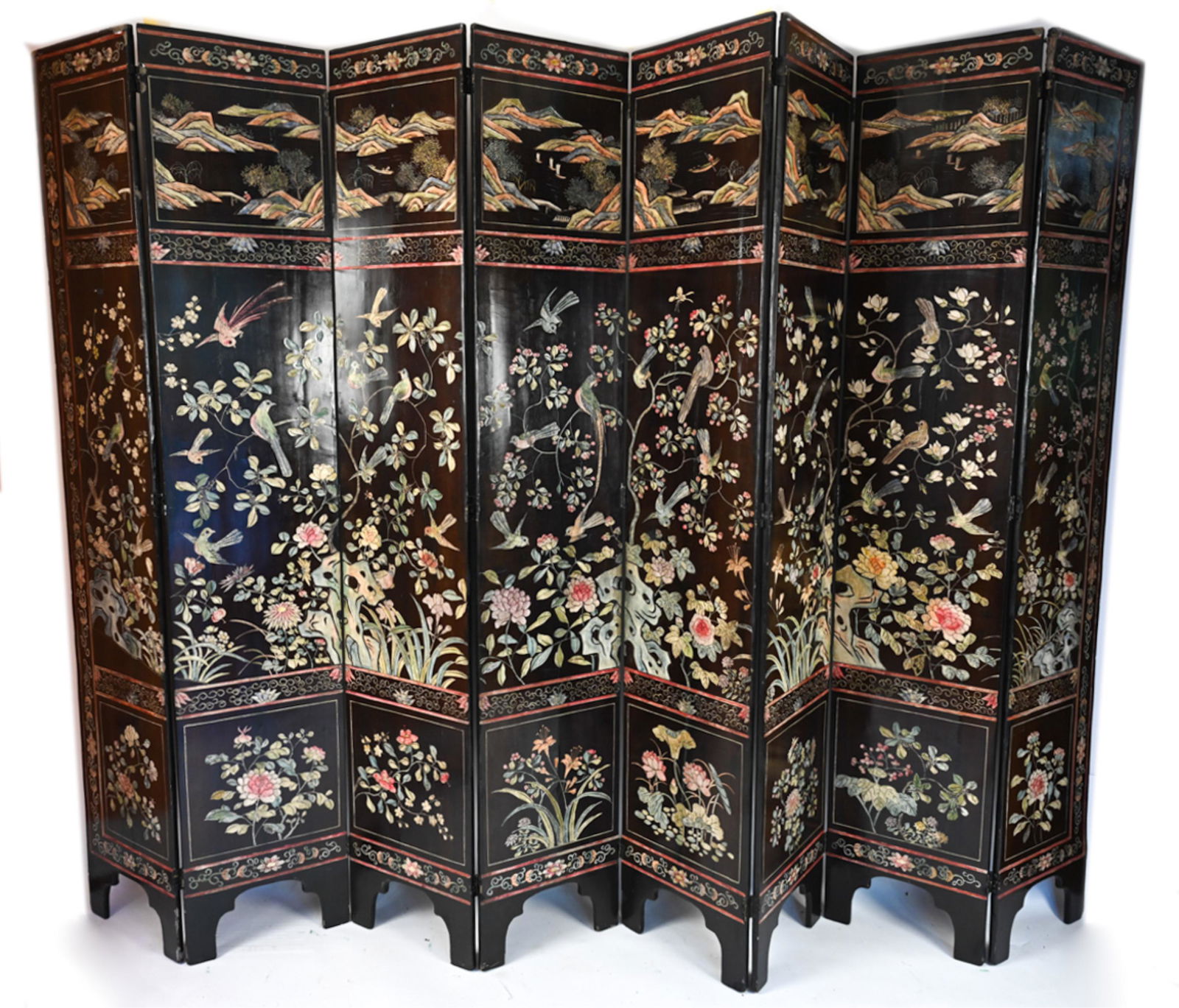 LARGE COROMANDEL CHINESE FOLDING SCREEN (1 of 11)