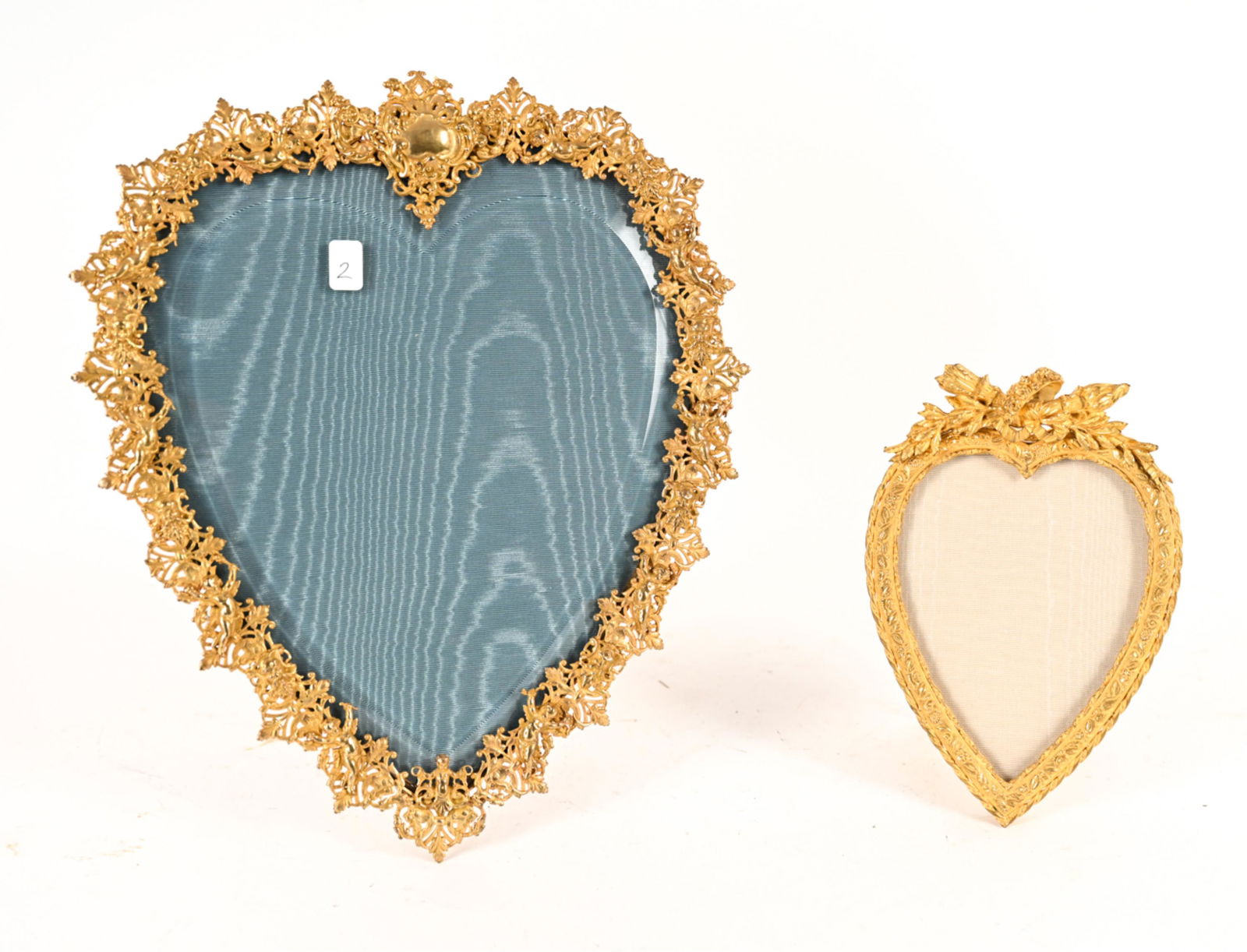 (2) ANTIQUE FRENCH HEART-SHAPED PICTURE FRAMES (1 of 10)