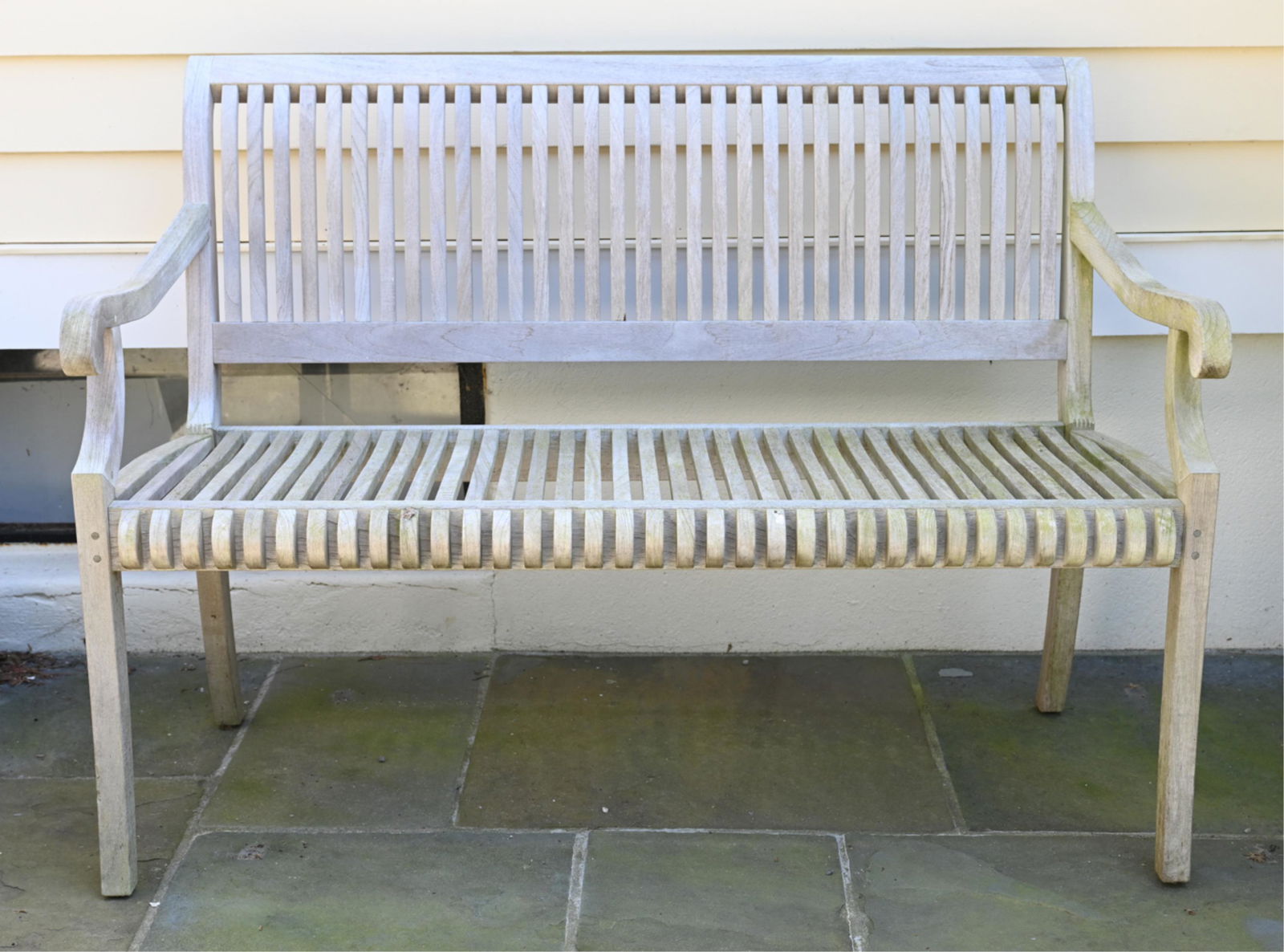 OUTDOOR SLATTED TEAK BENCH (1 of 10)