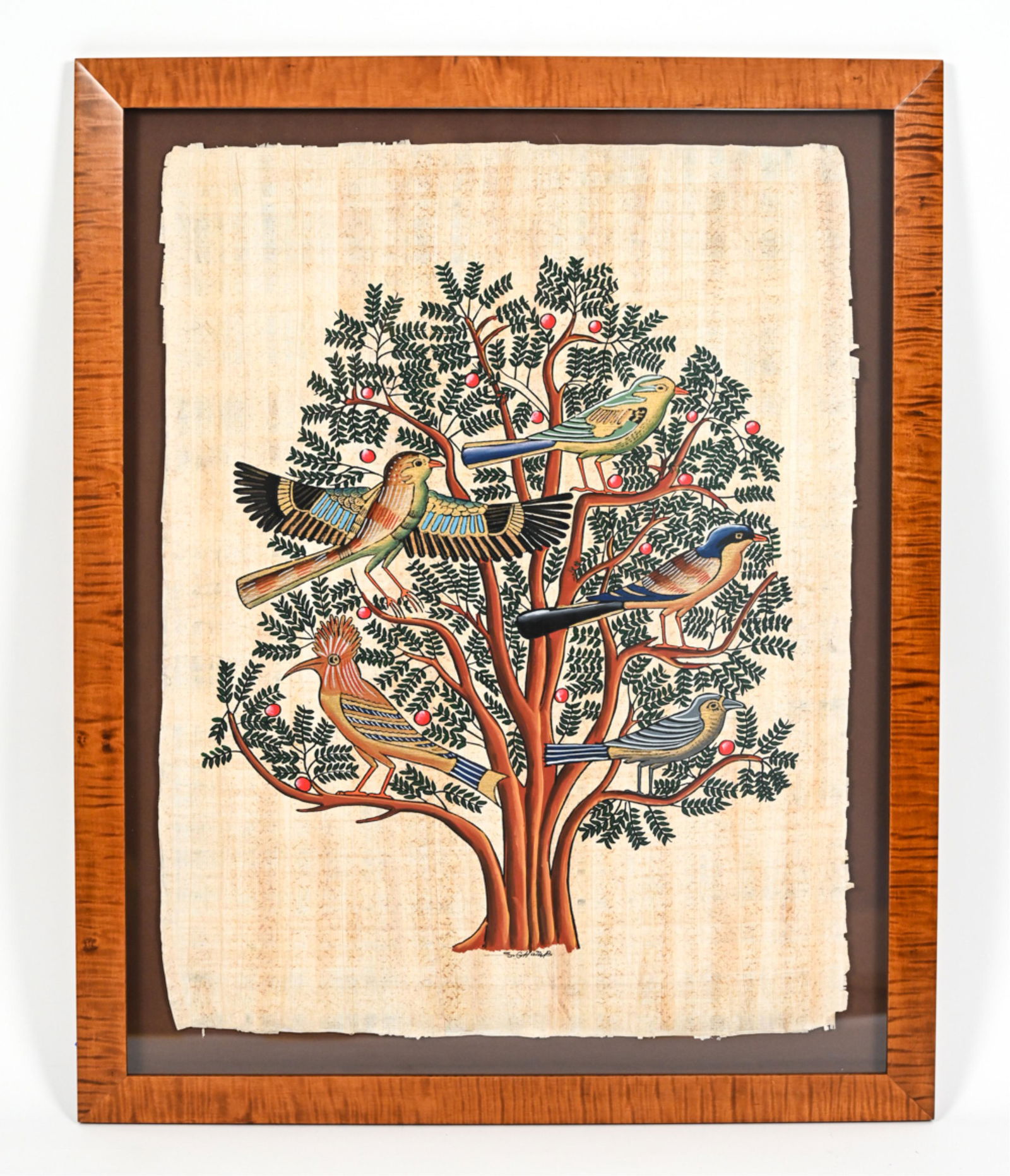 S. GHARIB EGYPTIAN STYLE PAPYRUS PAINTING (1 of 12)