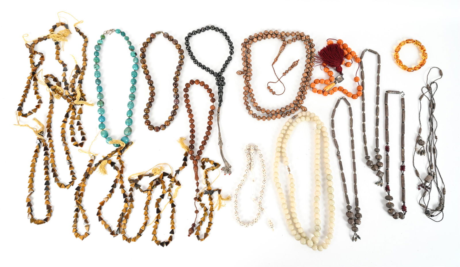 GROUP OF SEMIPRECIOUS JEWELRY, ROSARIES INC. AMBER (1 of 20)