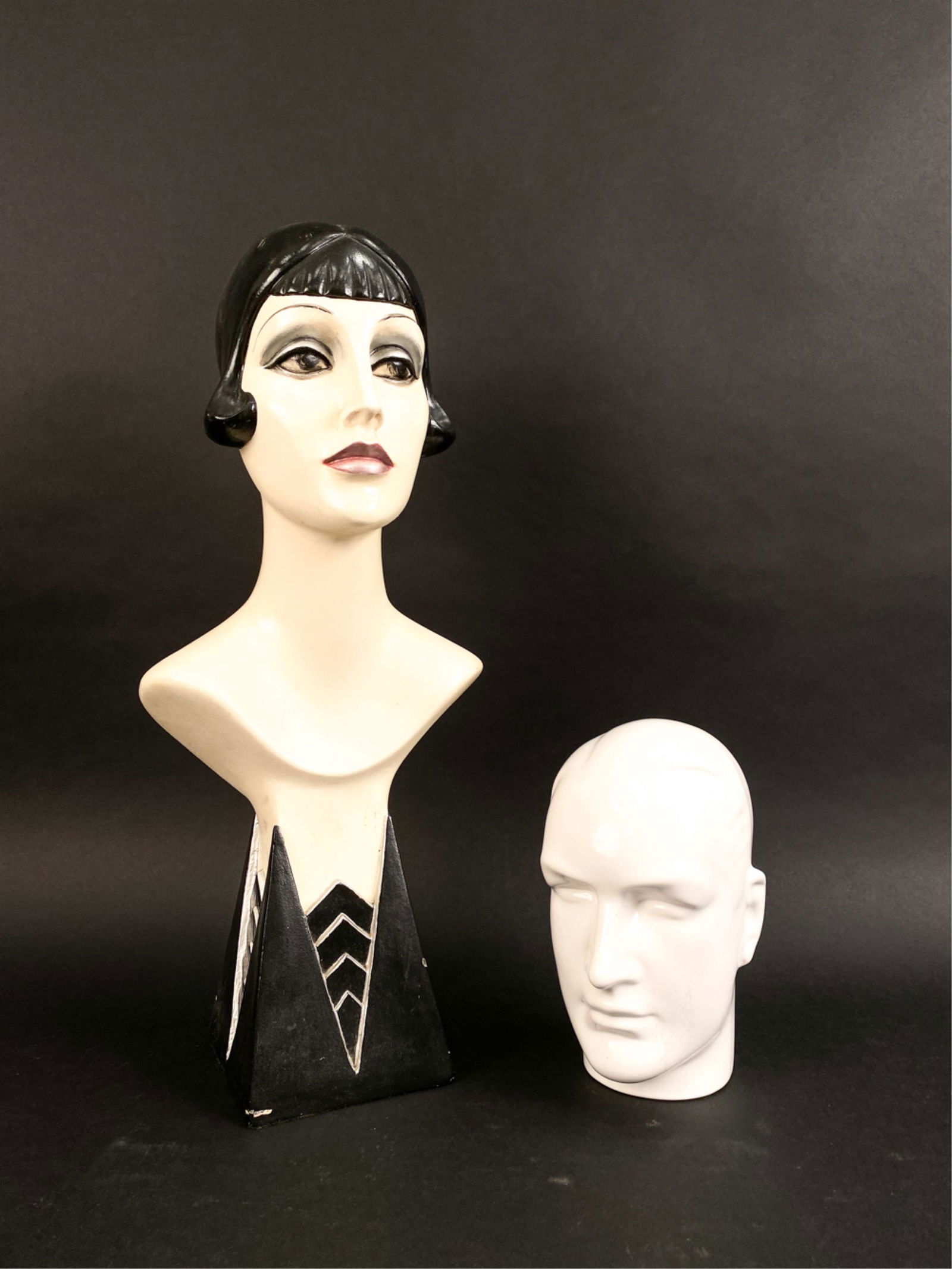 (2) VINTAGE MANNEQUIN HEADS (1 of 15)