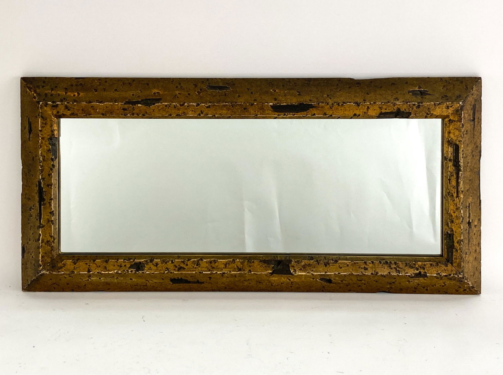 DISTRESSED GILT STYLE WALL MIRROR (1 of 5)