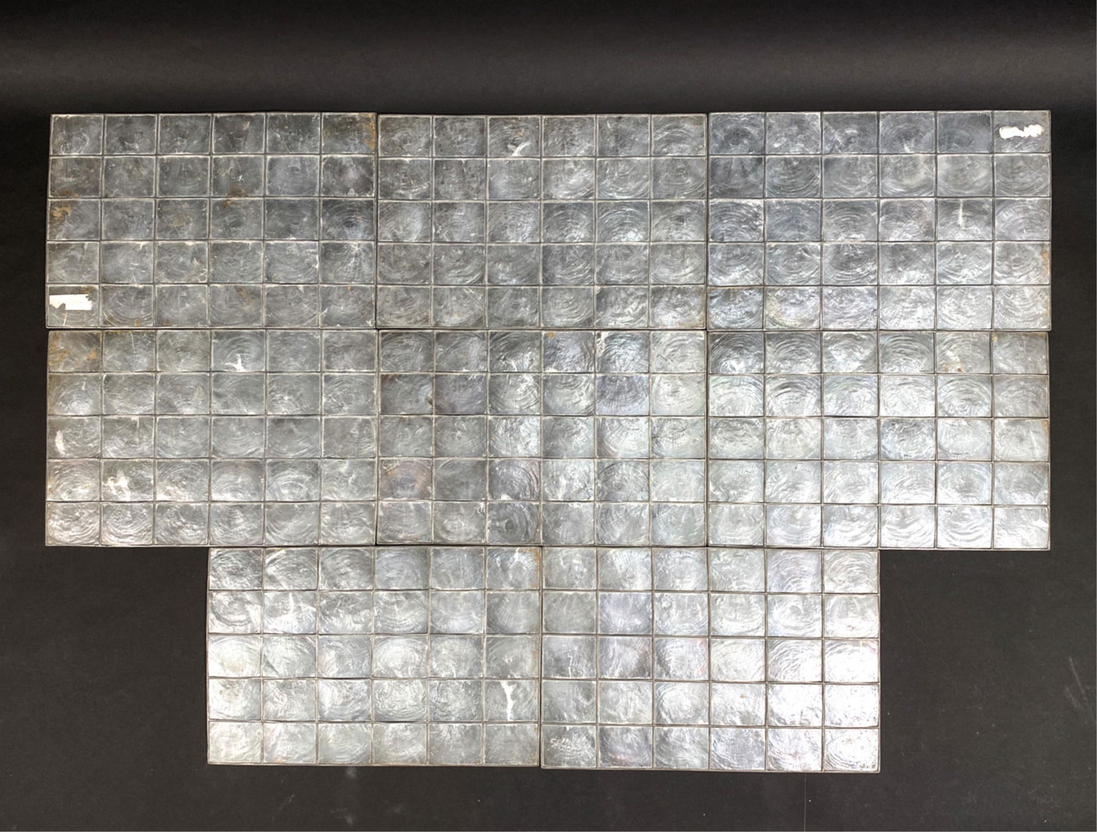 (8) VINTAGE CAPIZ SHELL PLACEMATS (1 of 8)