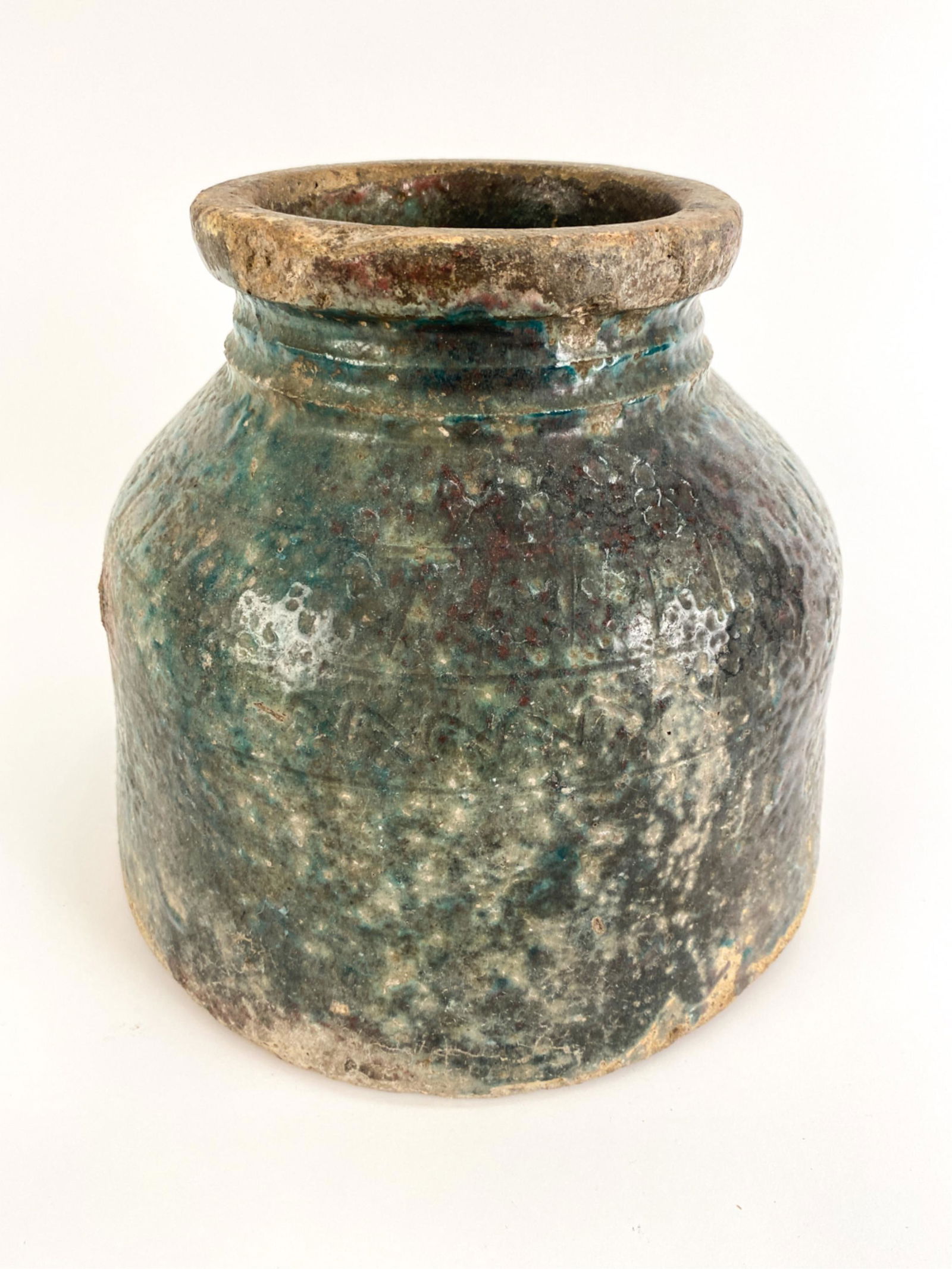 ANCIENT PARTHIAN BLUE GREEN GLAZE VESSEL (1 of 12)