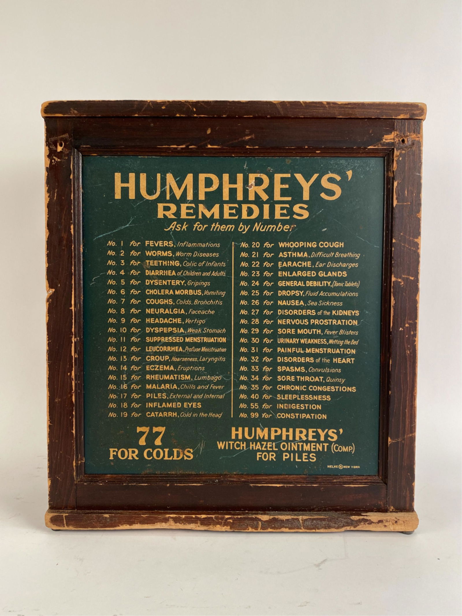 ANTIQUE HUMPHREY'S REMEDIES ADVERTISING CABINET (1 of 10)
