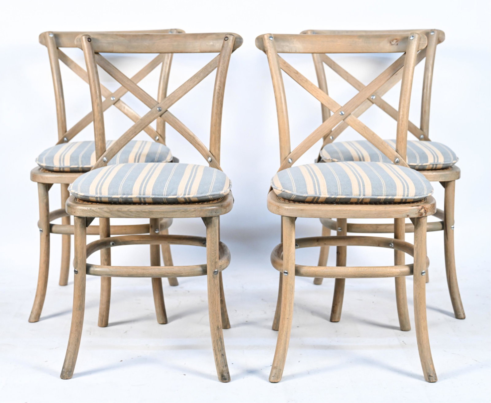 (4) CONTEMPORARY BENTWOOD CROSS-BACK SIDE CHAIRS (1 of 14)