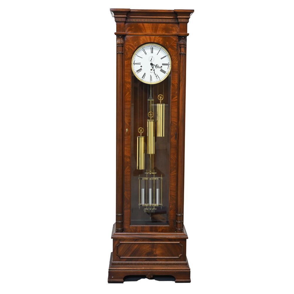 SLIGH DORSET FLAME MAHOGANY GRANDFATHER CLOCK (1 of 14)