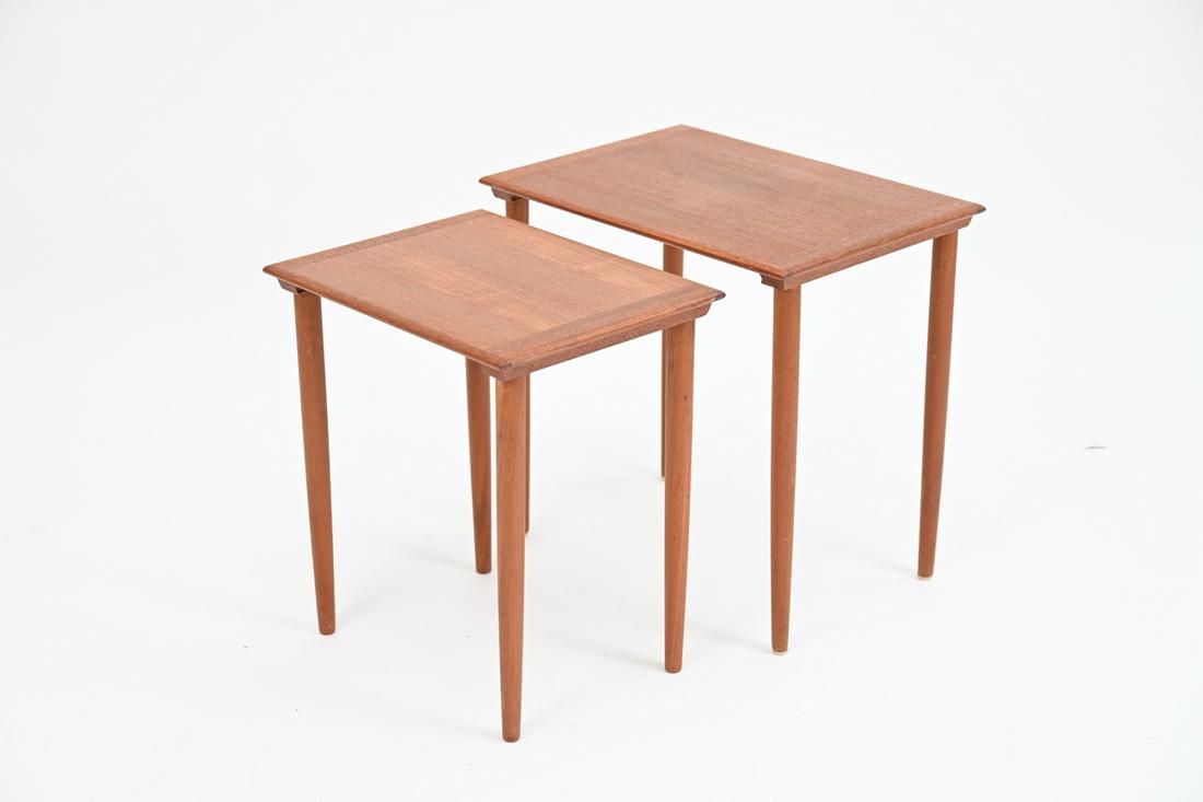 (2) DANISH MID-CENTURY TEAK NESTING TABLES (1 of 10)